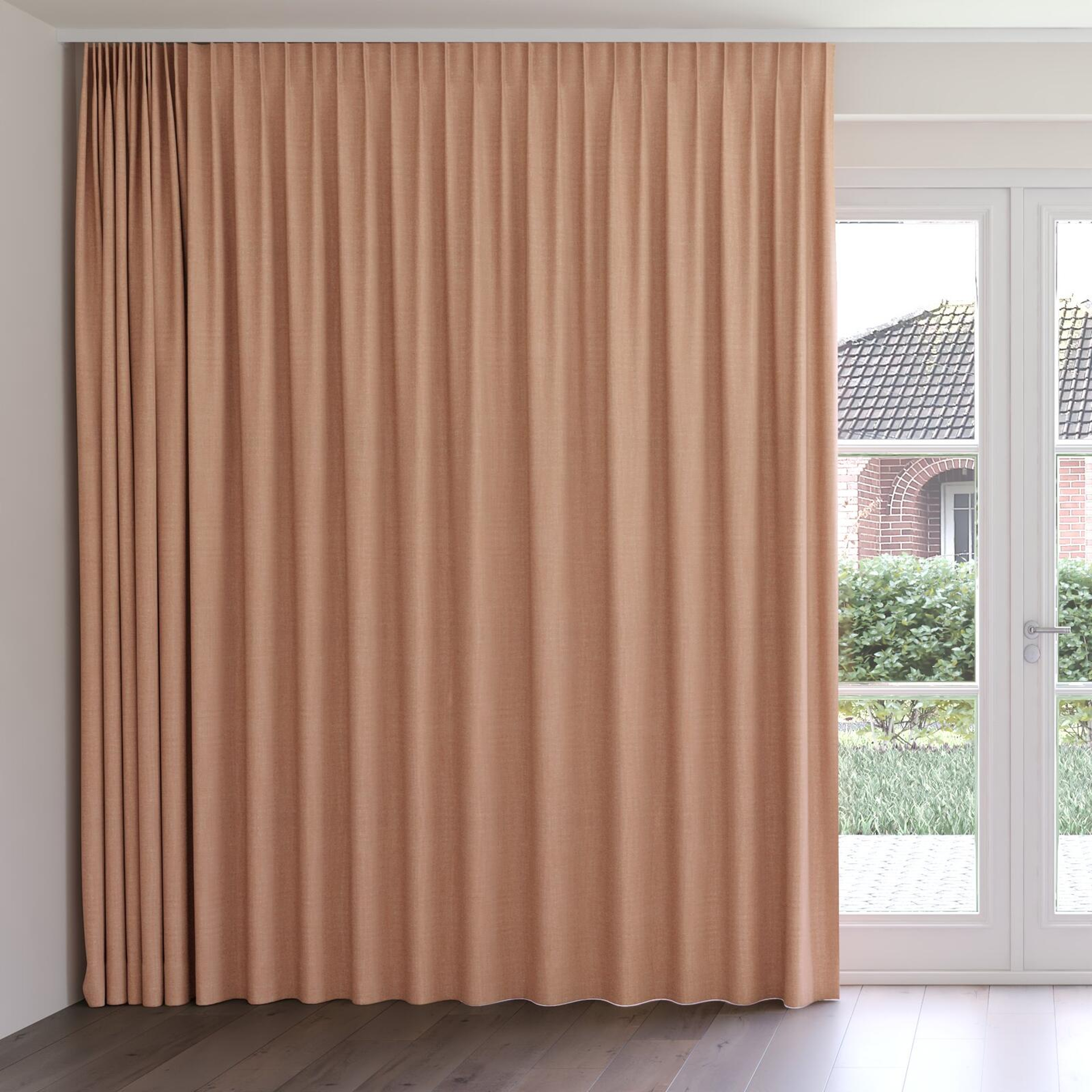 Front view of Chatham Sunset, on curtain rail