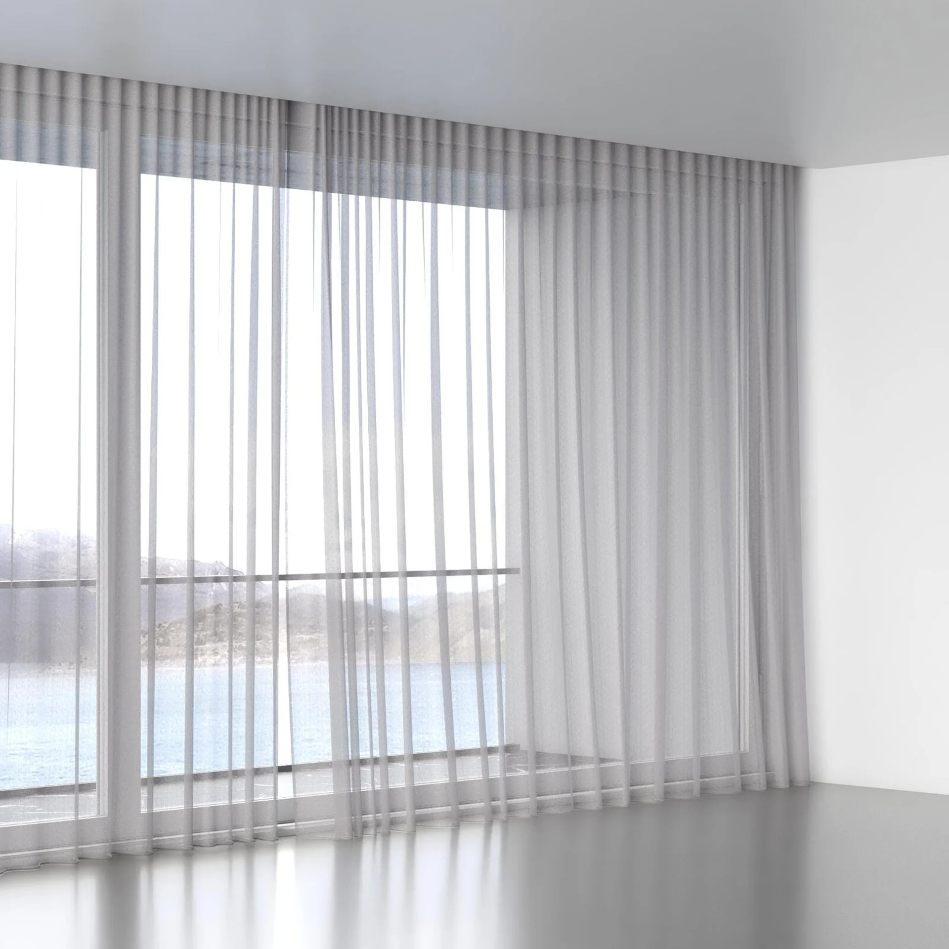 Full view of Hugo Steel, wave pleat