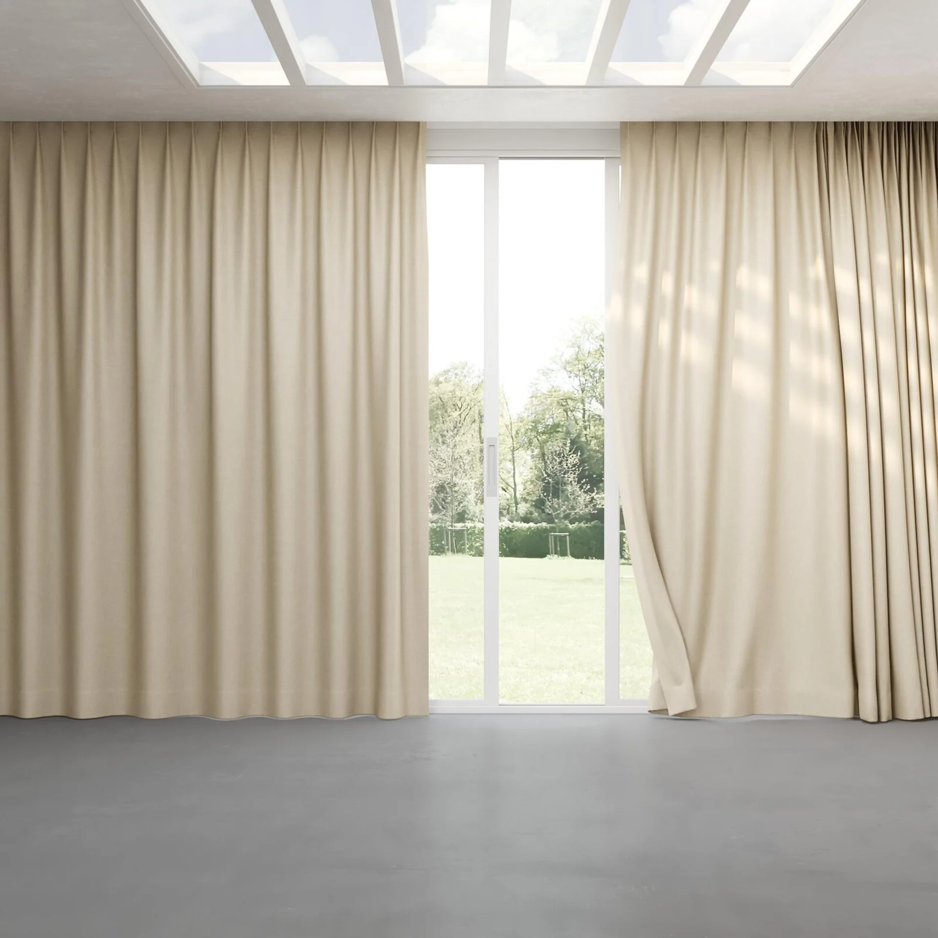 Full view of Bronco Shell, pinch pleat