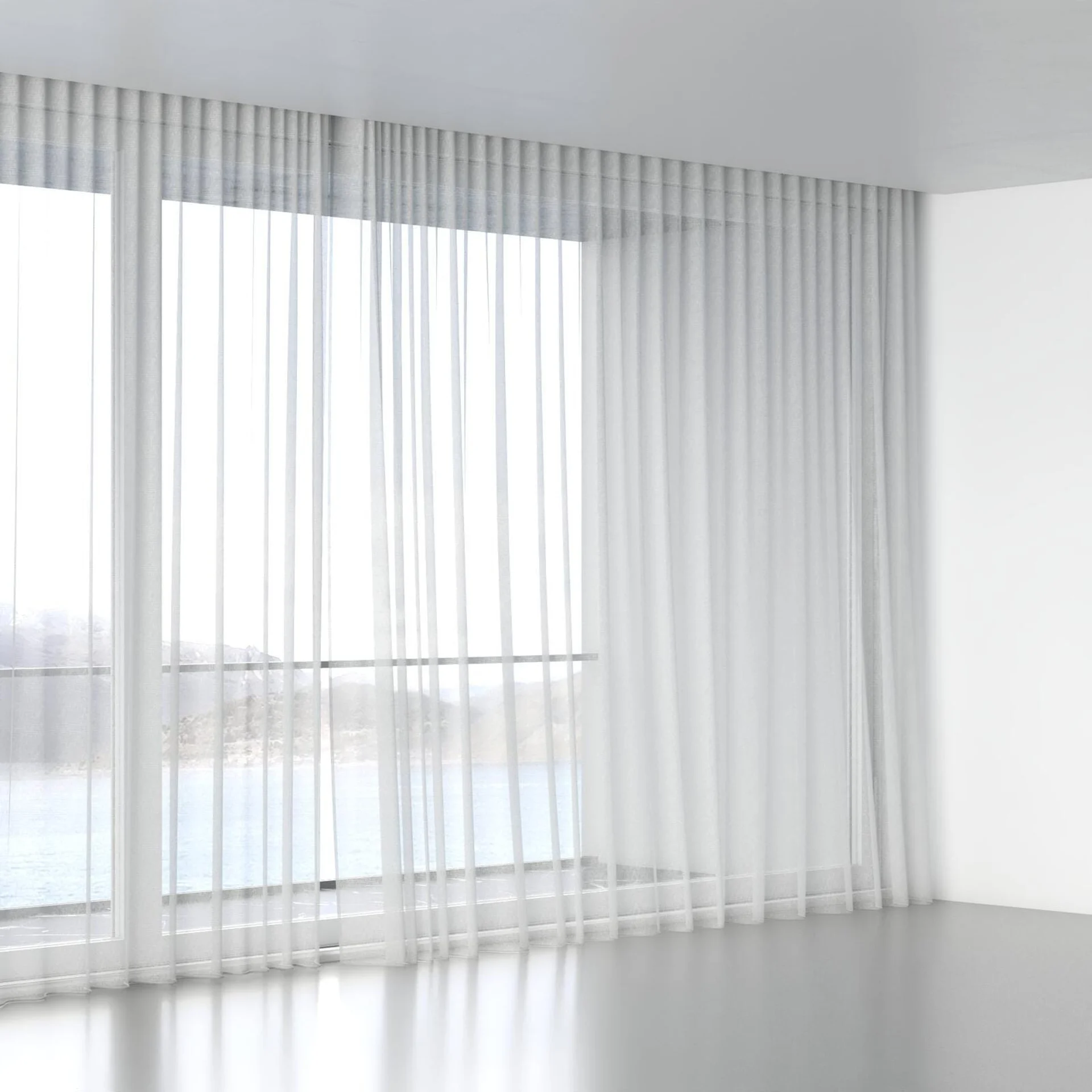 Full view of Elevate Pearl, wave pleat