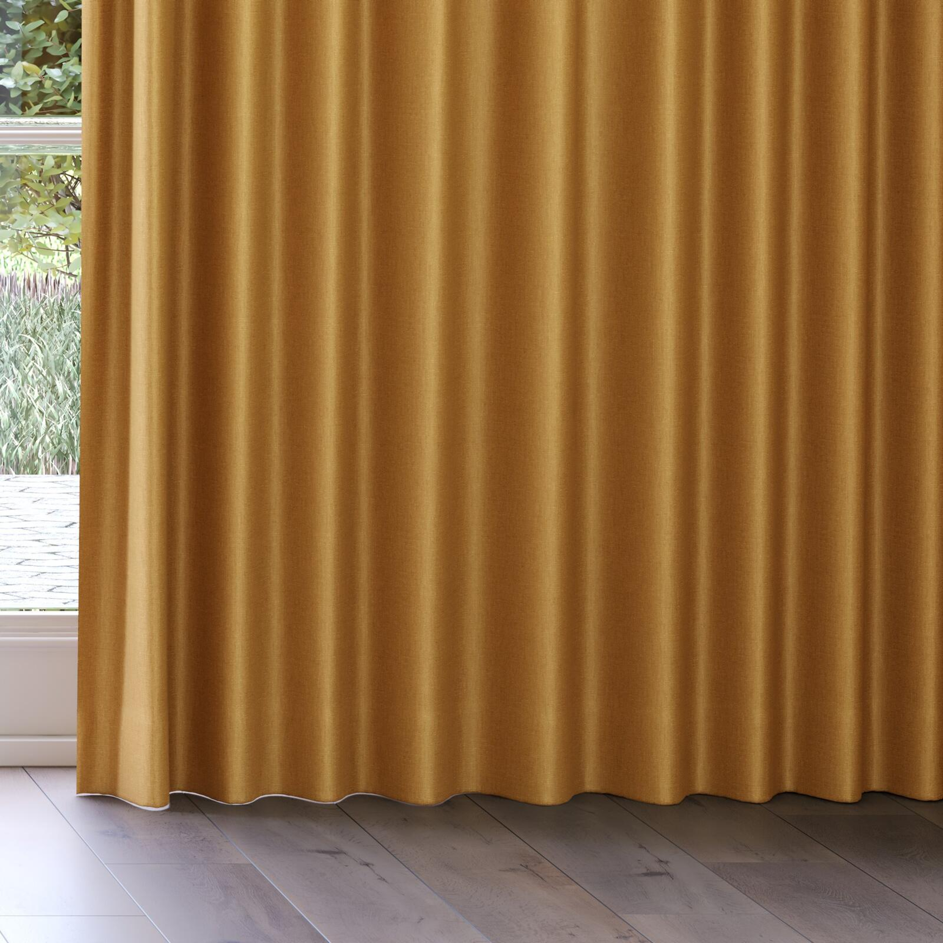 Bottom view of Tonga Freesia, on curtain rail