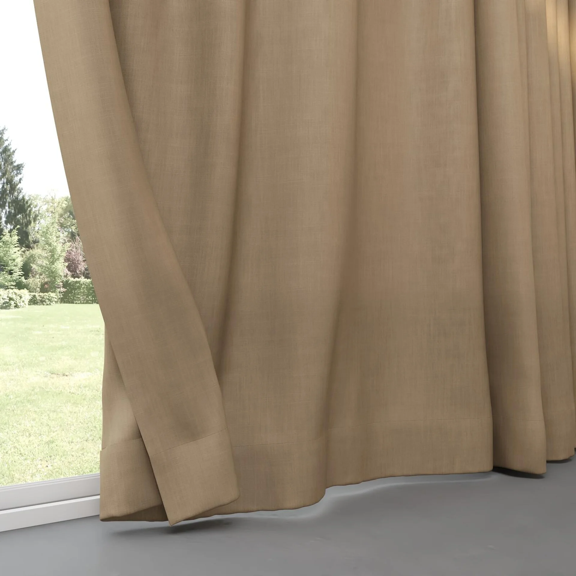 Bottom view of Lexicon Clay, pinch pleat