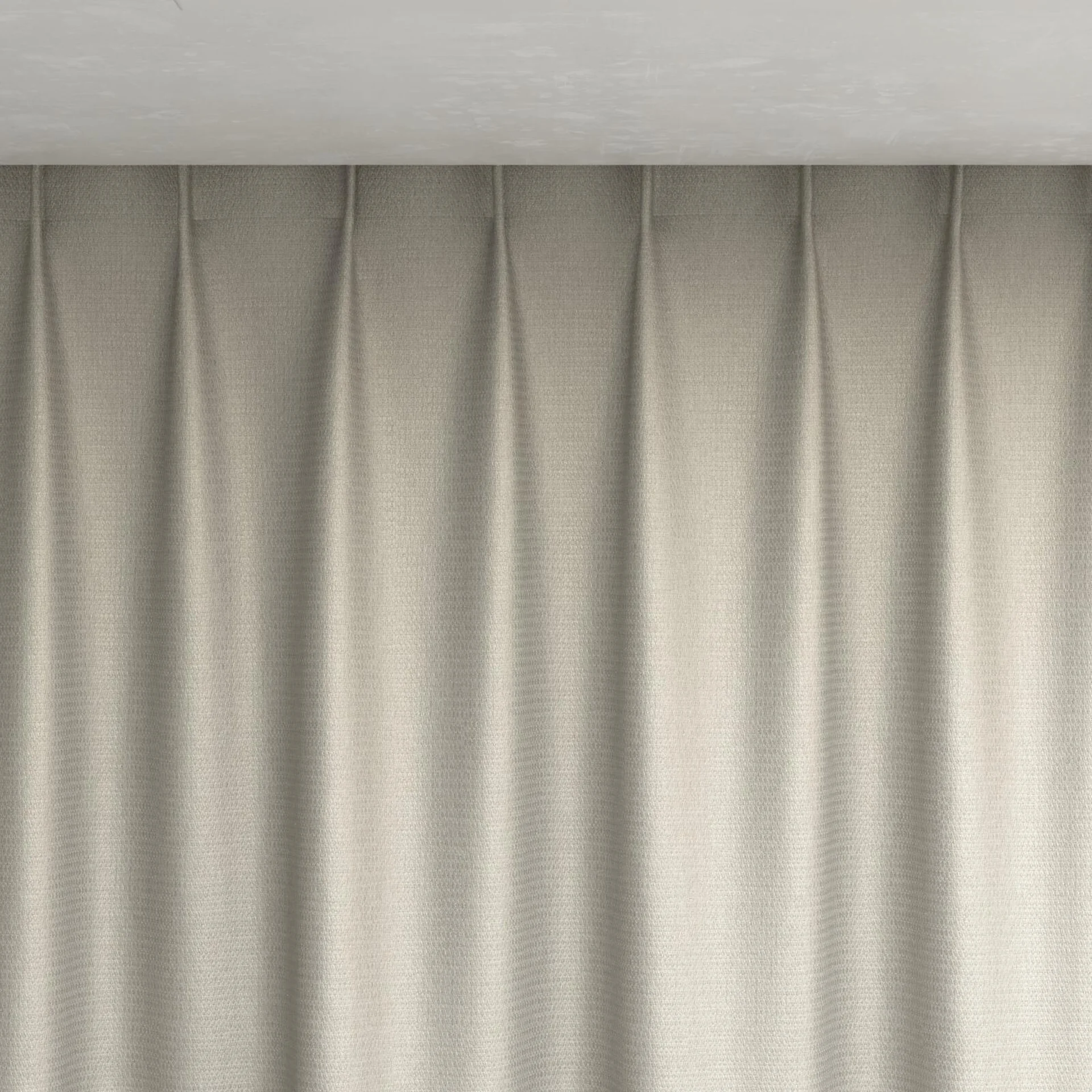 Top view of Kennedy II Blackout Ecru, pinch pleat