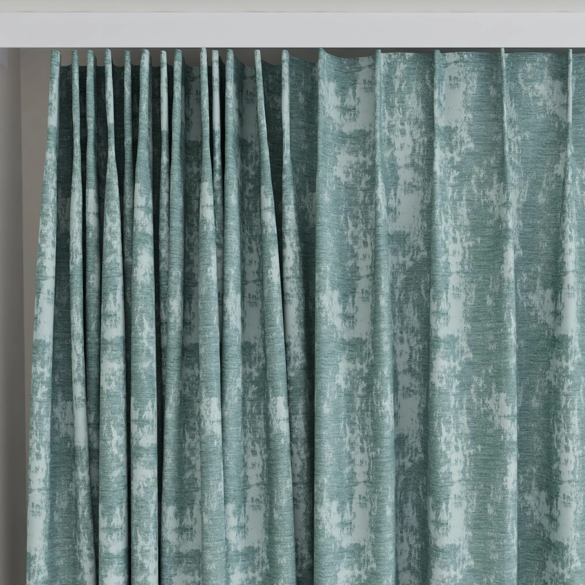 Top view of Innovation Duckegg, on curtain rail