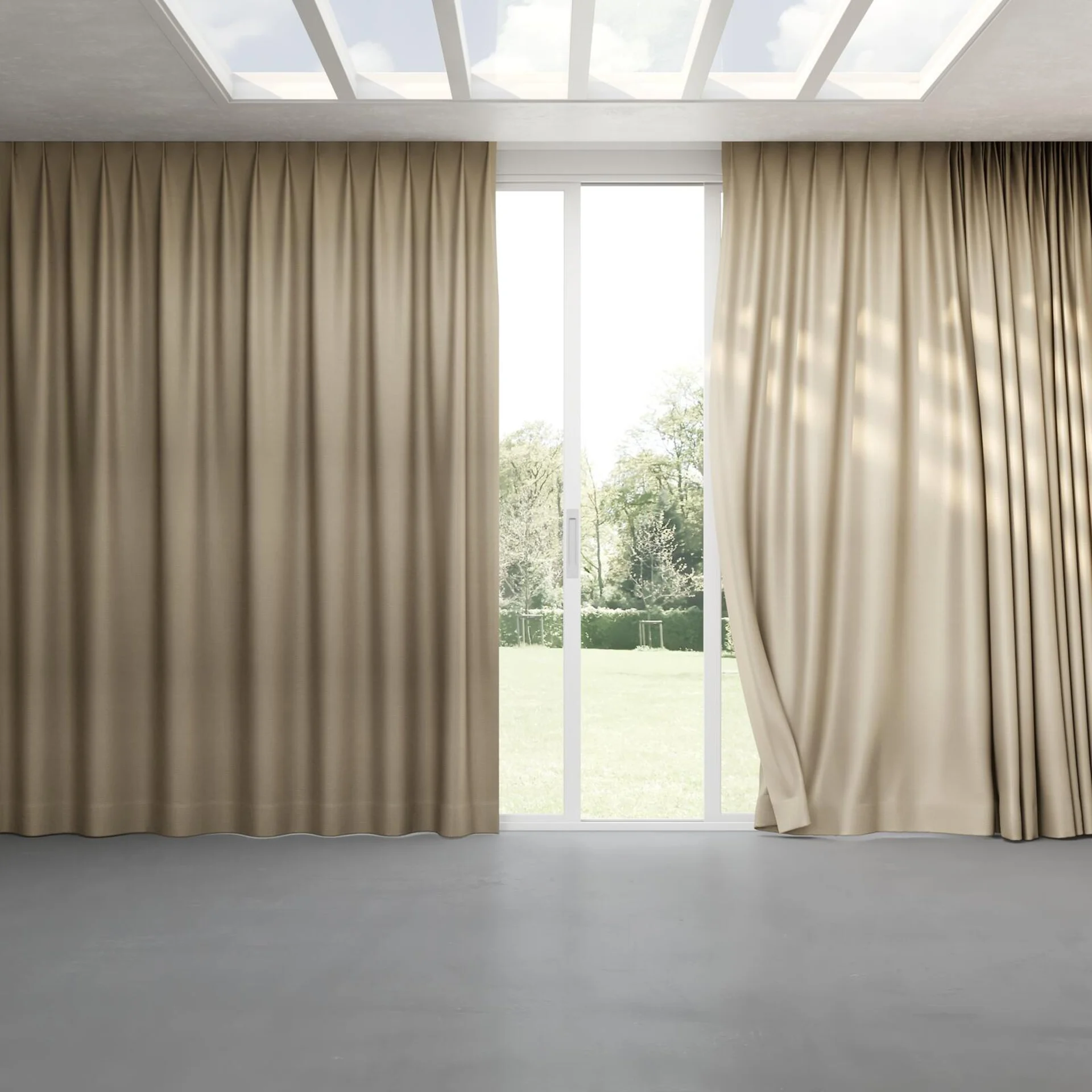 Full view of Remain Fresco, pinch pleat