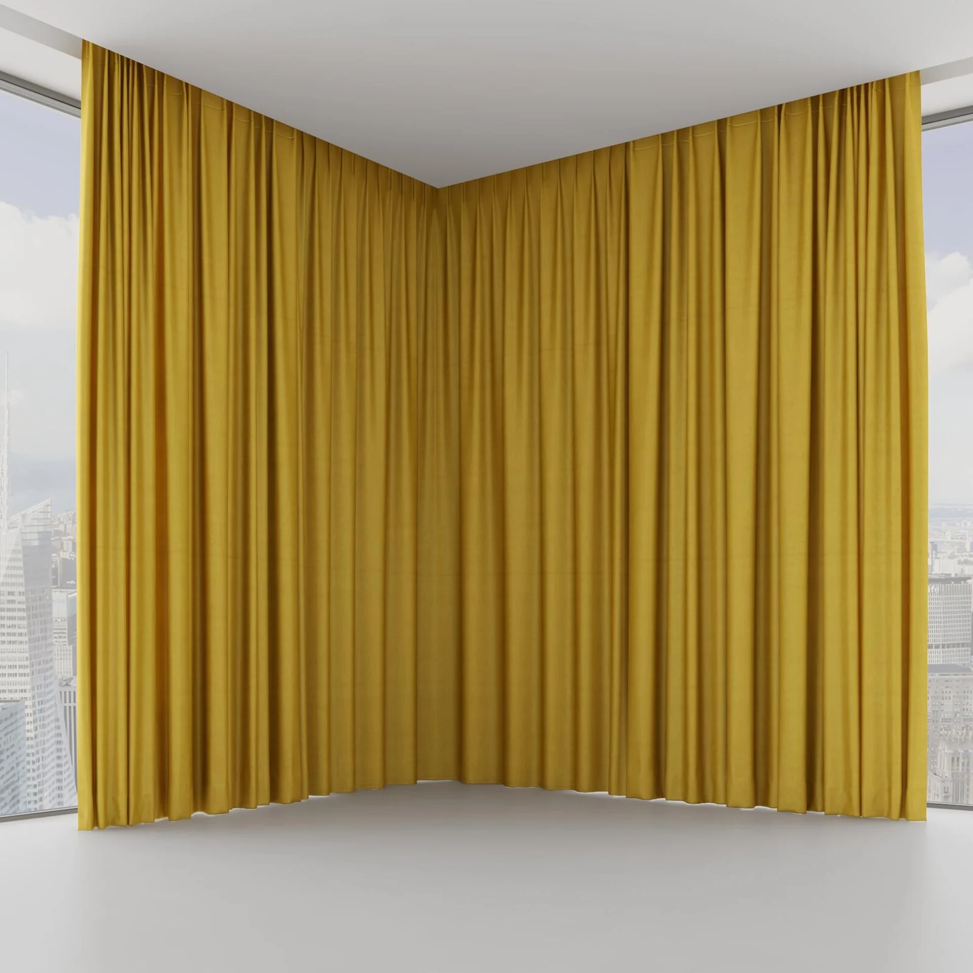 Front view of Warlock Gold, on hidden rail