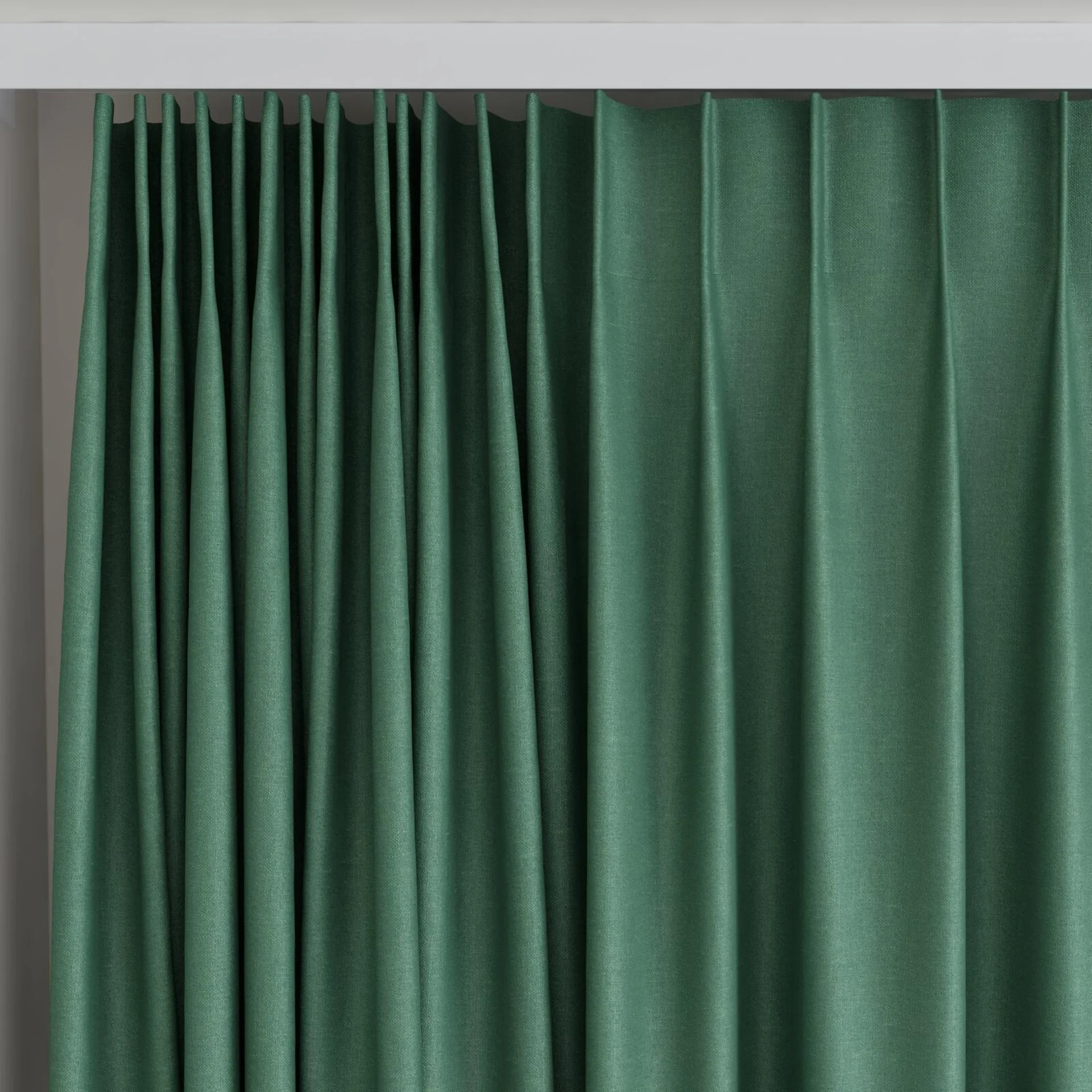 Top view of Kanvas Palm, on curtain rail