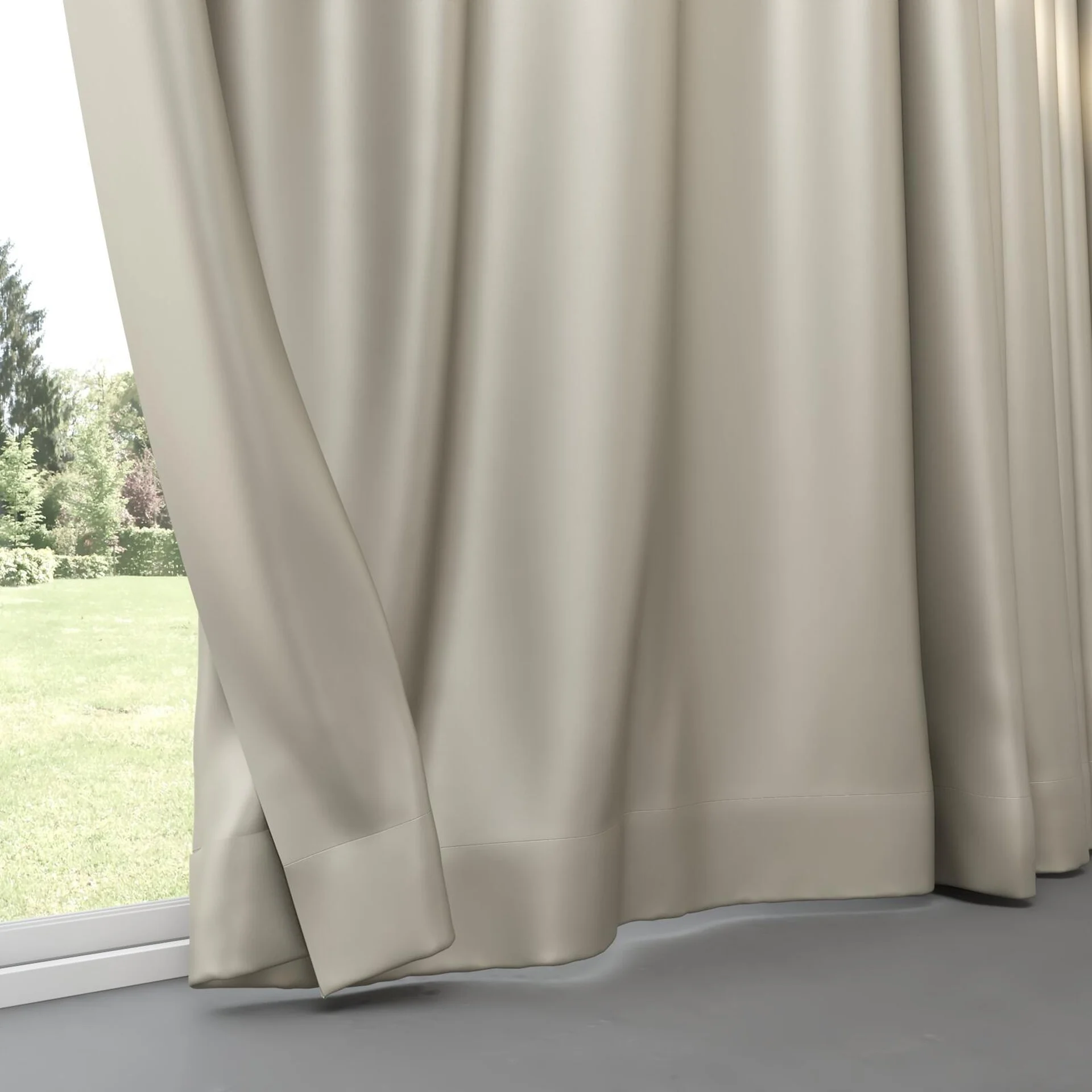Bottom view of Sleek Castor, pinch pleat