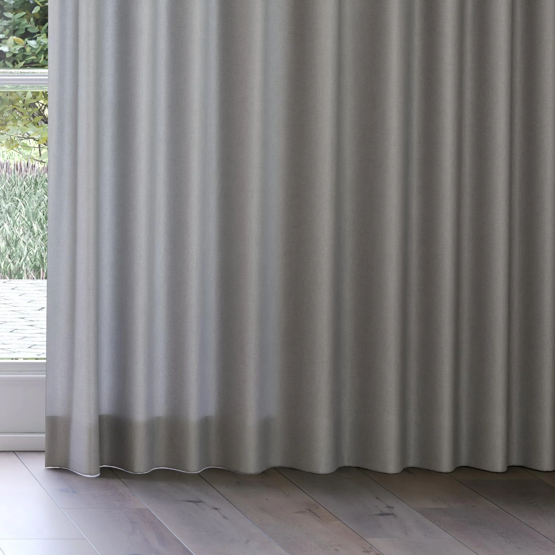 Bottom view of Ophelia Elephant, on curtain rail