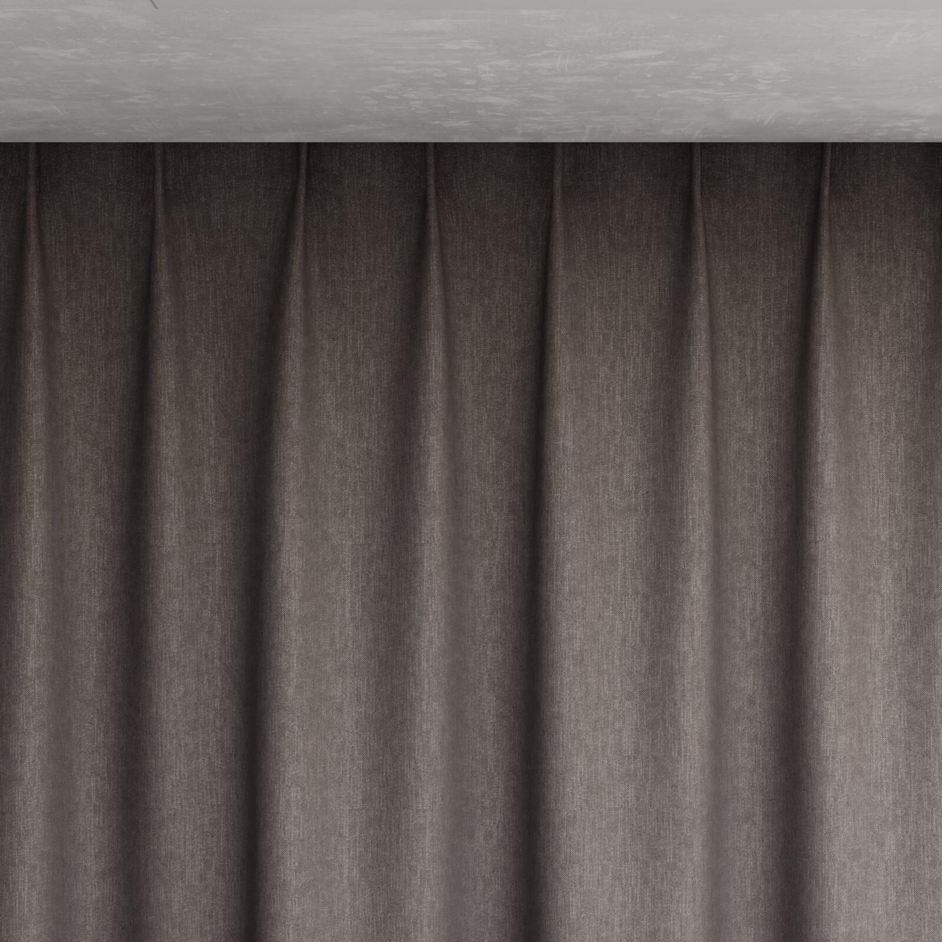 Top view of Rover Pewter, pinch pleat