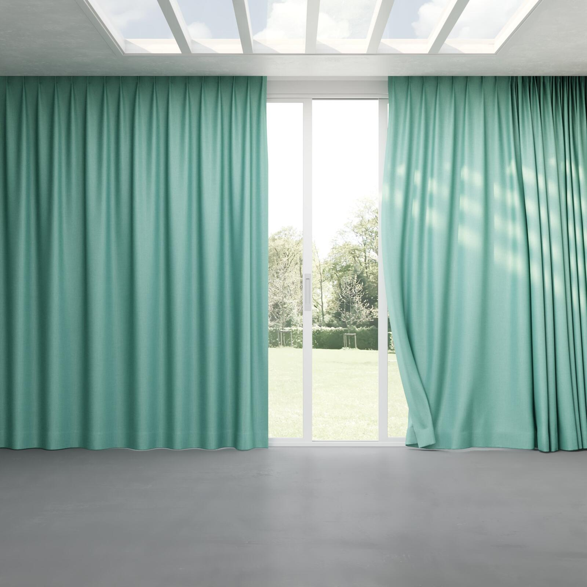 Full view of Frisco Porcelain, pinch pleat