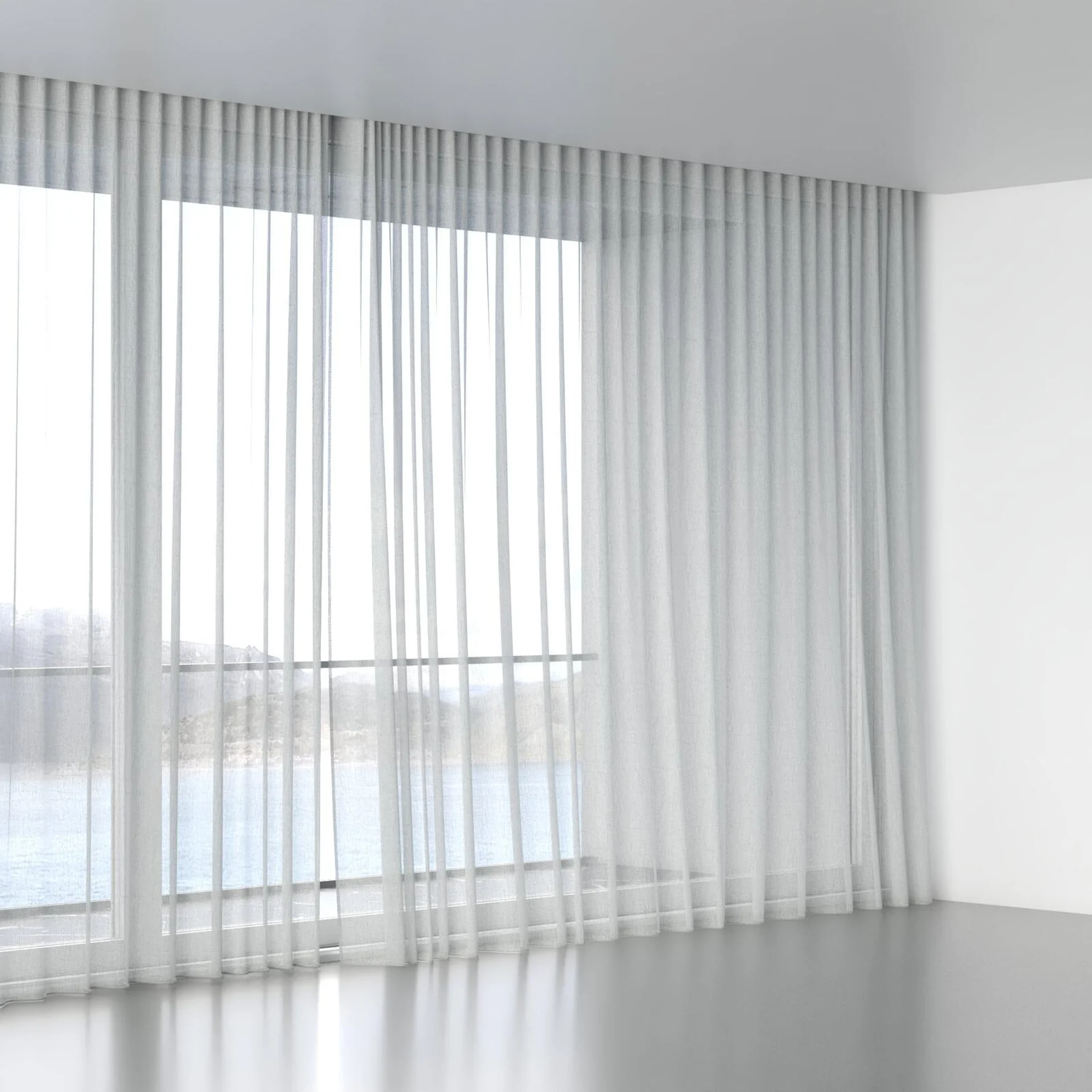 Full view of Illusion Dew, wave pleat