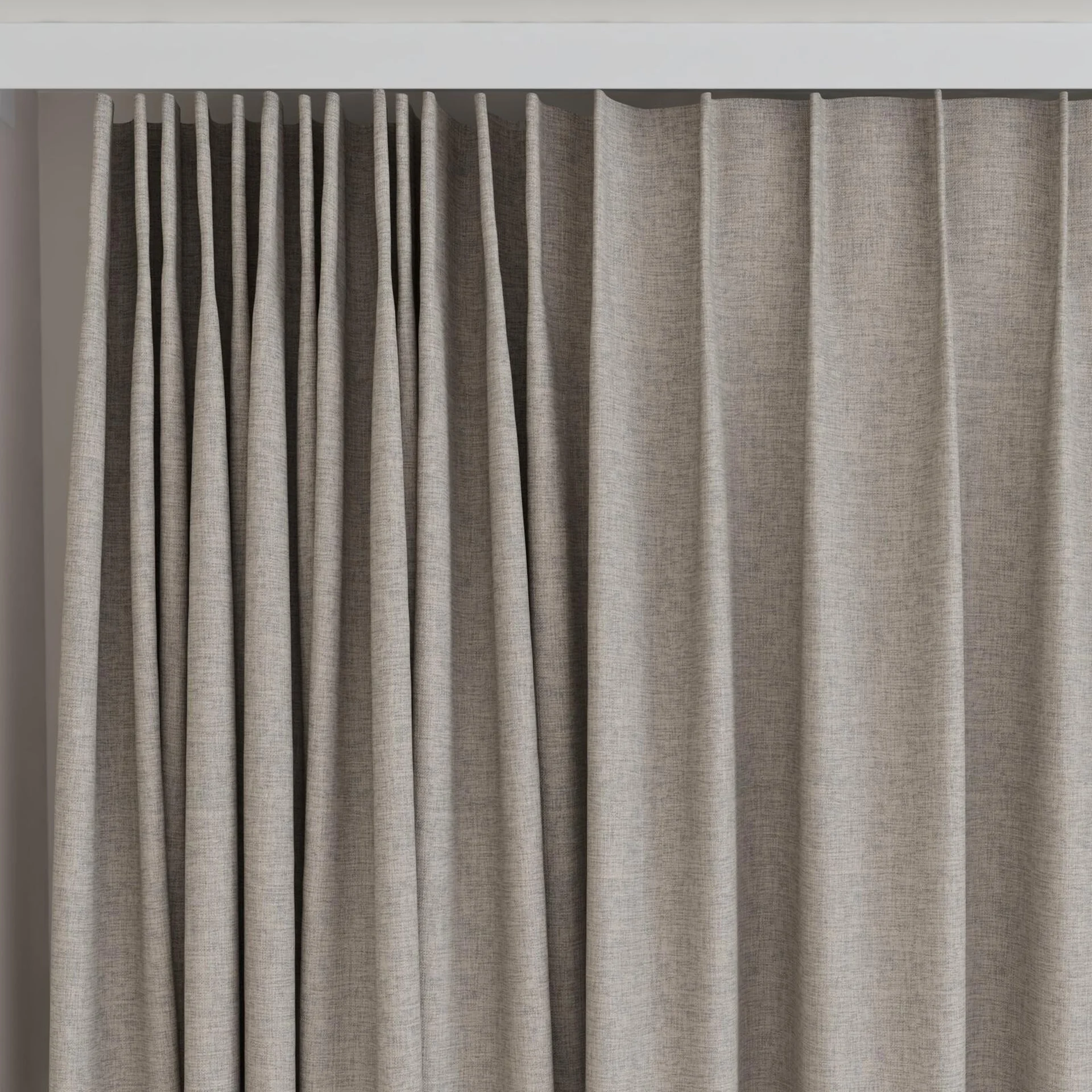 Top view of Envoy 2 Cinder 320cm, on curtain rail
