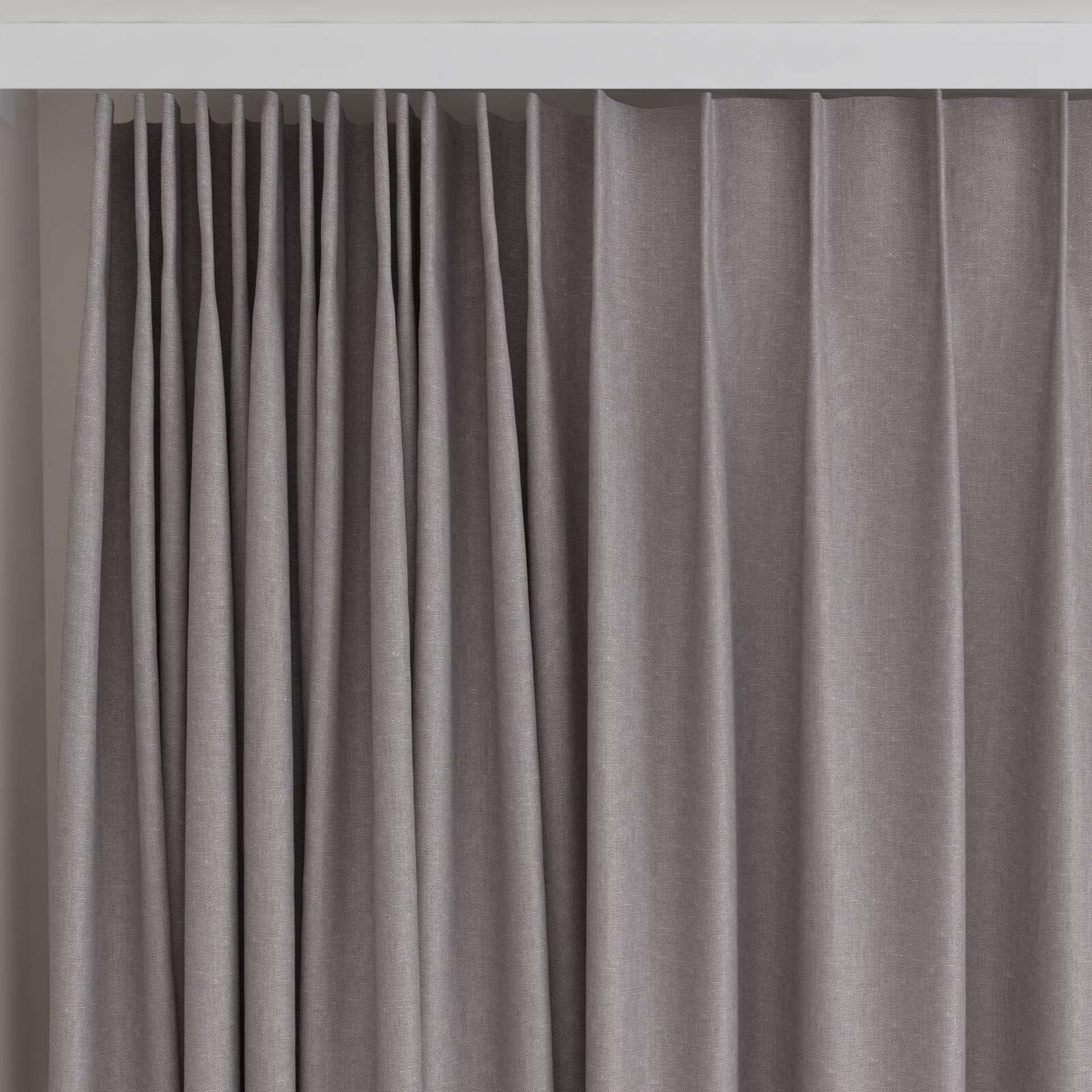 Top view of Infinite Amethyst, on curtain rail
