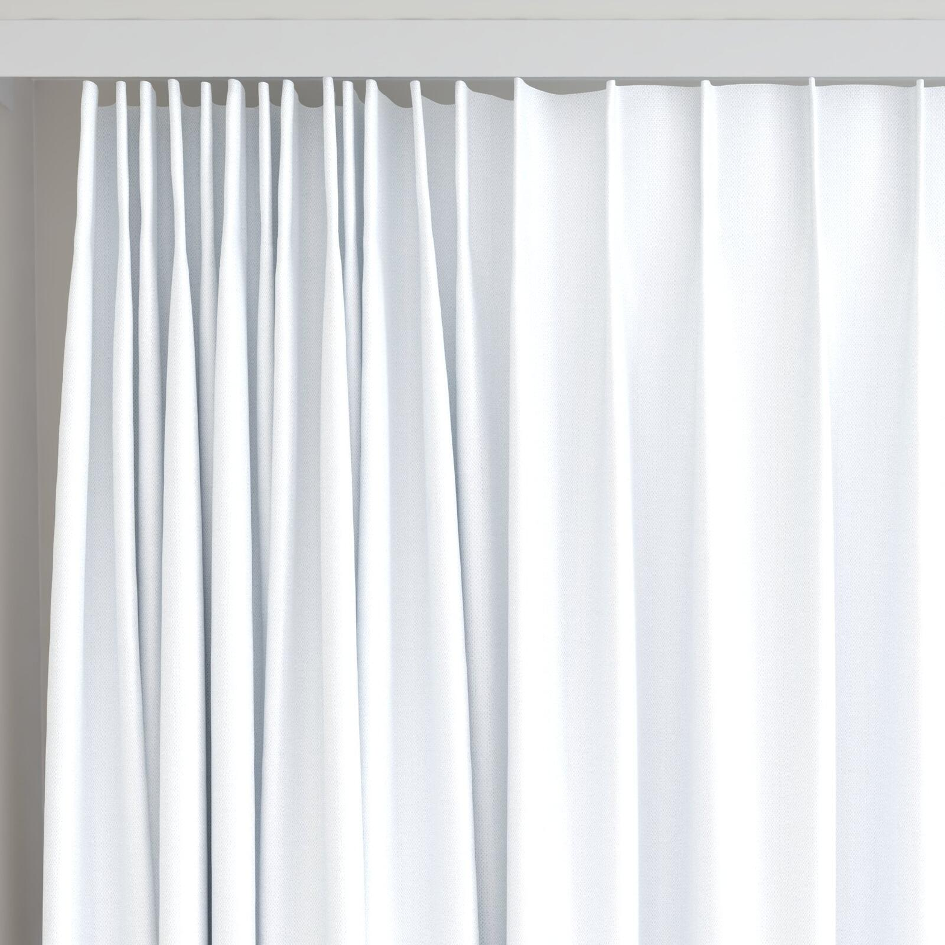 Top view of Stallion 2 UC White, on curtain rail