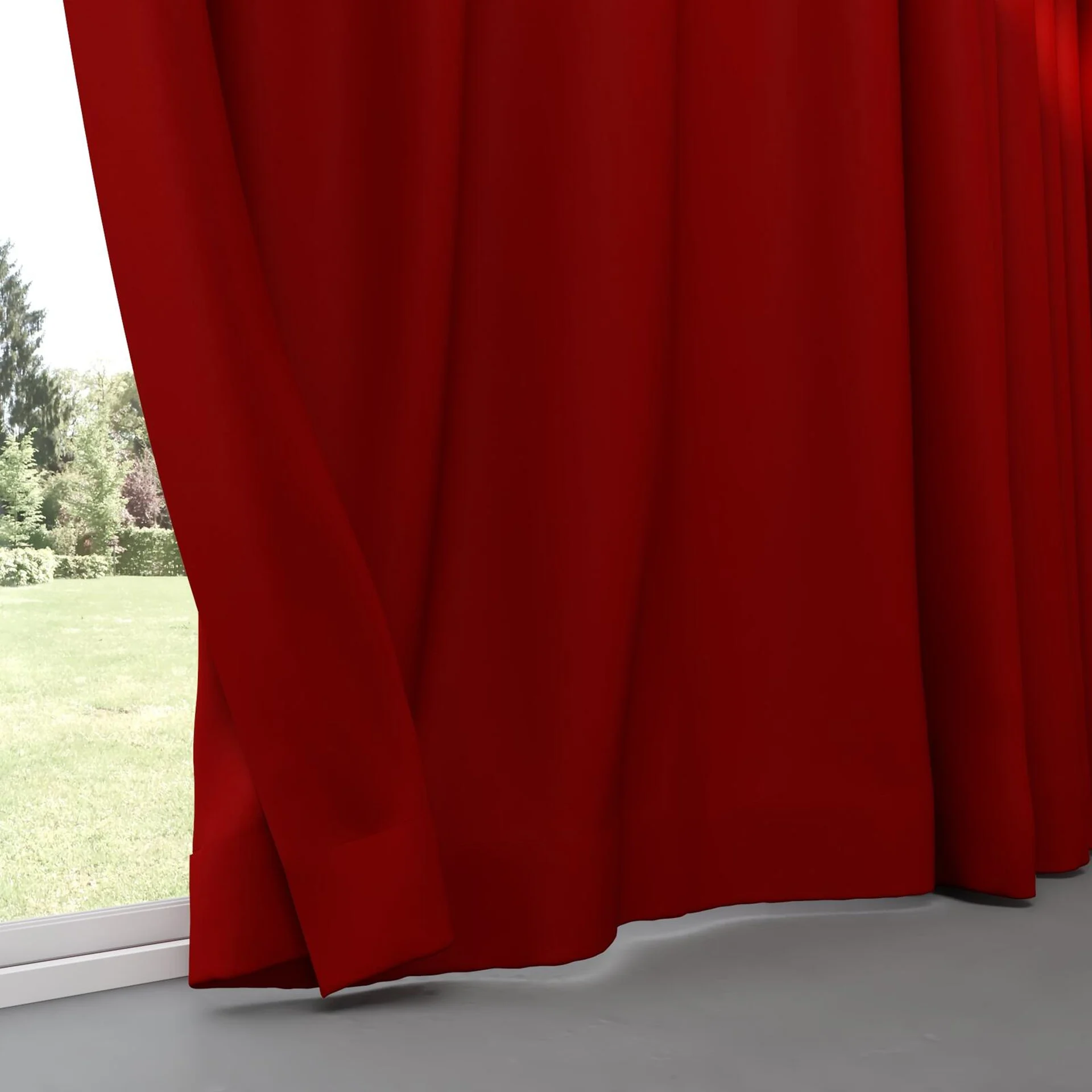 Bottom view of Vela Ruby, pinch pleat