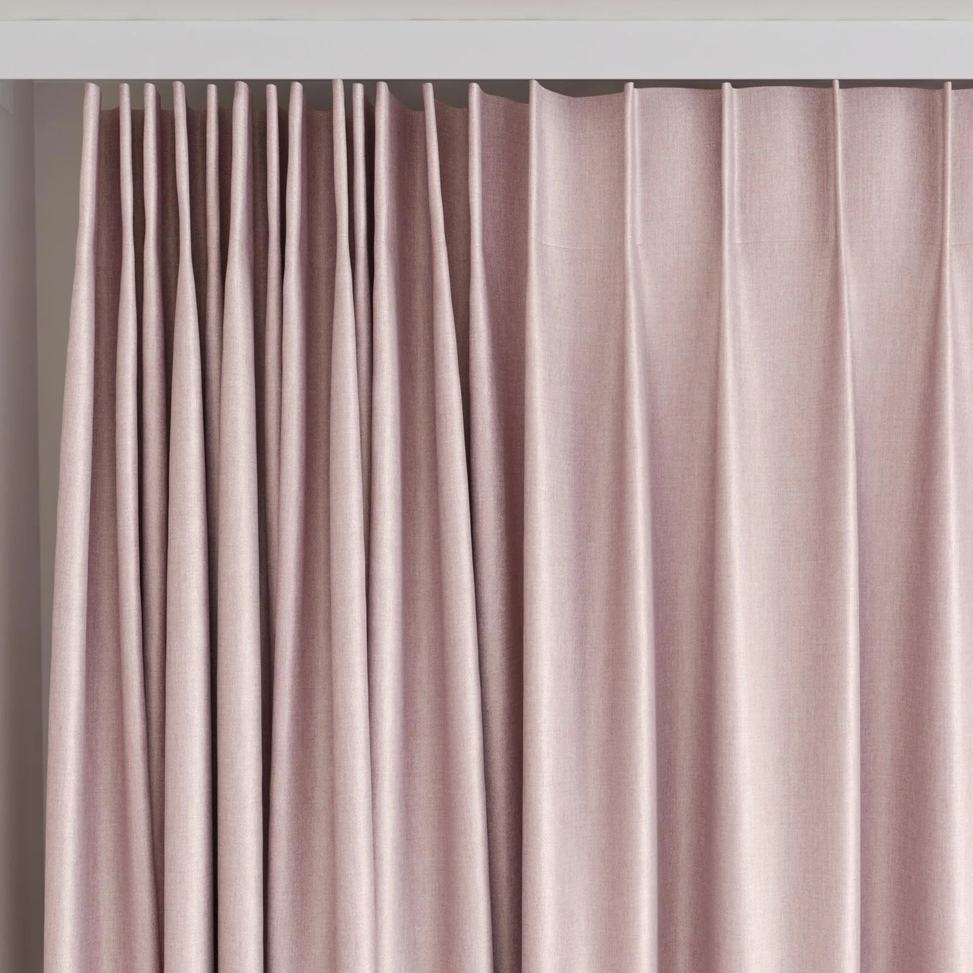 Top view of Matrix Petal, on curtain rail