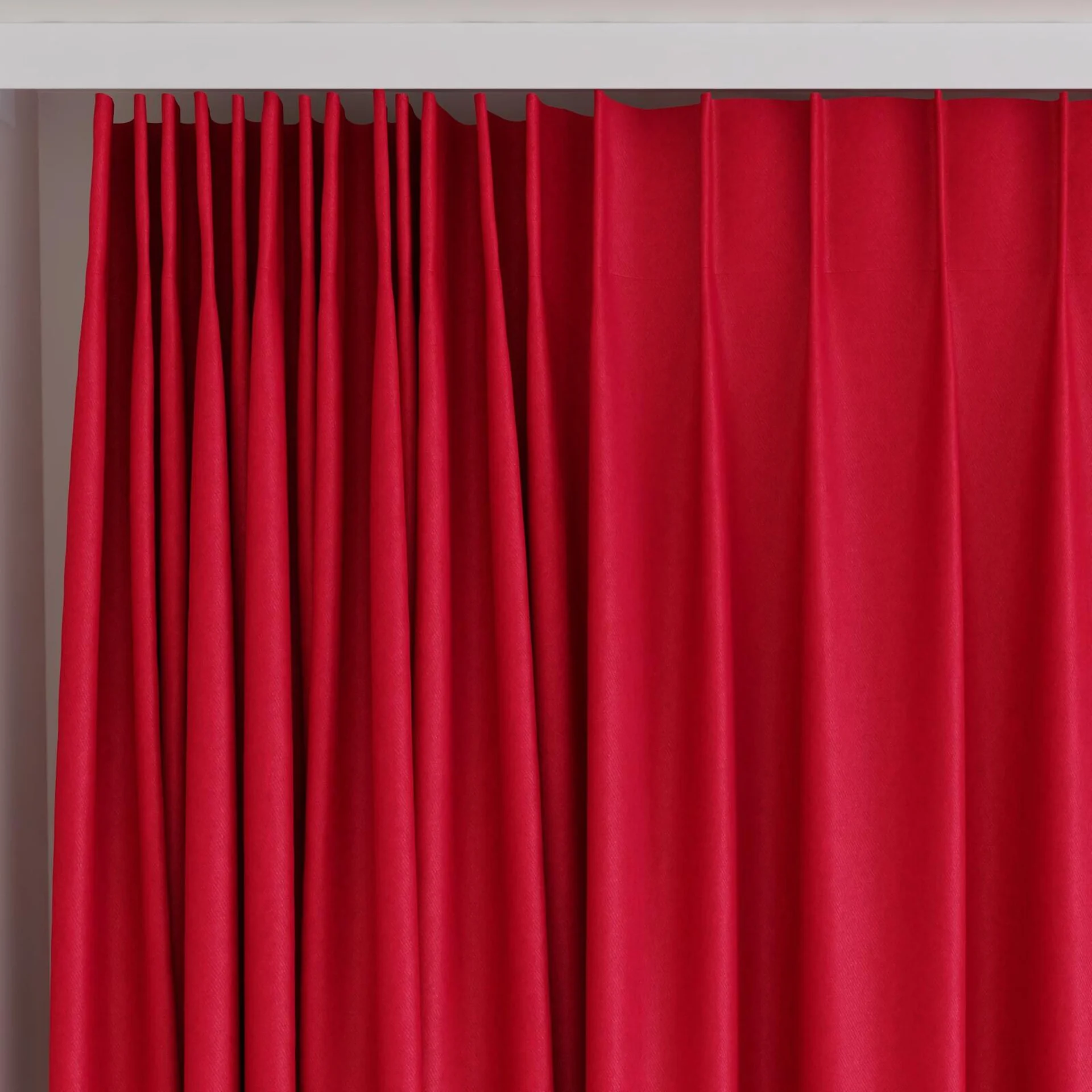 Top view of Woolly/Woolen Cardinal, on curtain rail