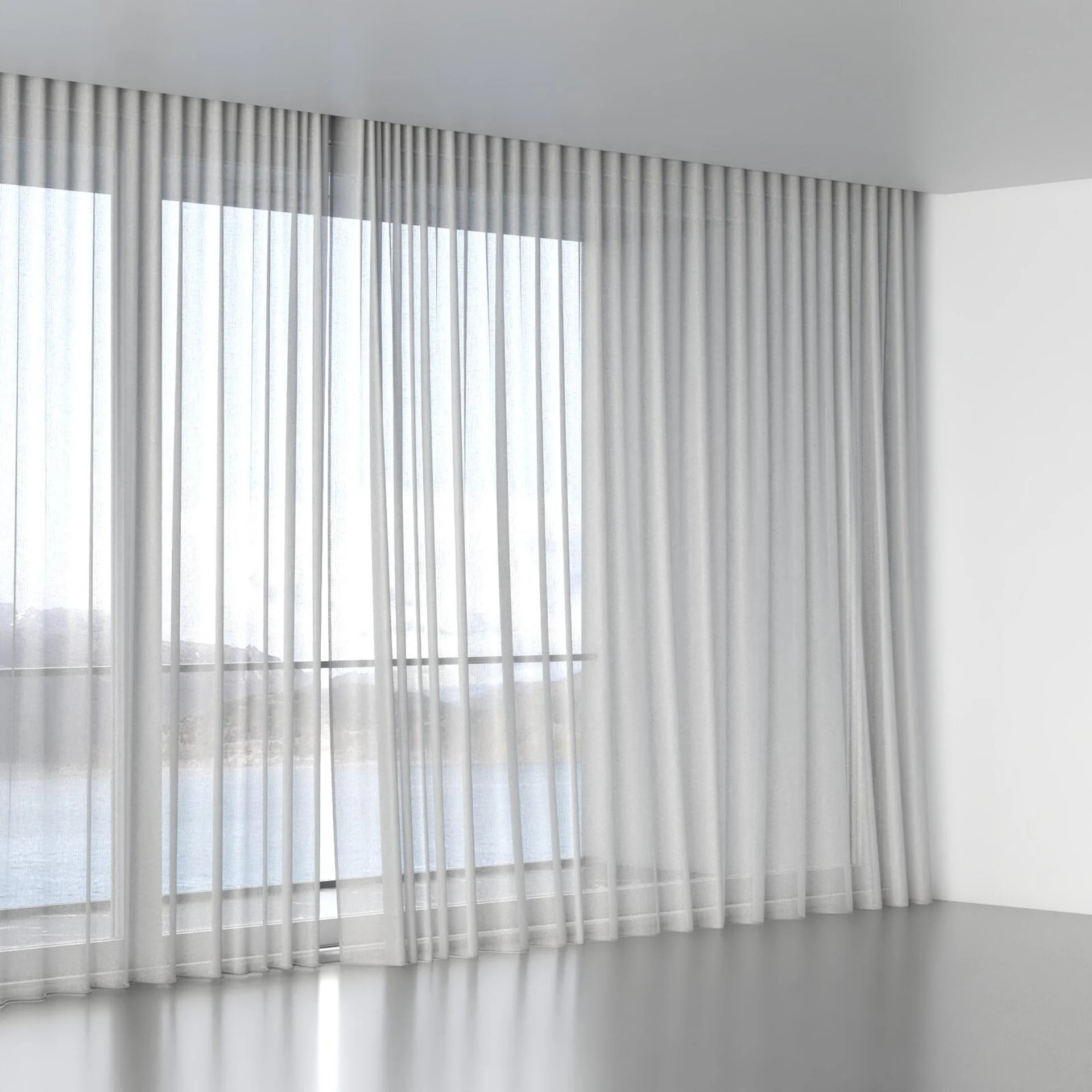 Full view of Flash Ice, wave pleat