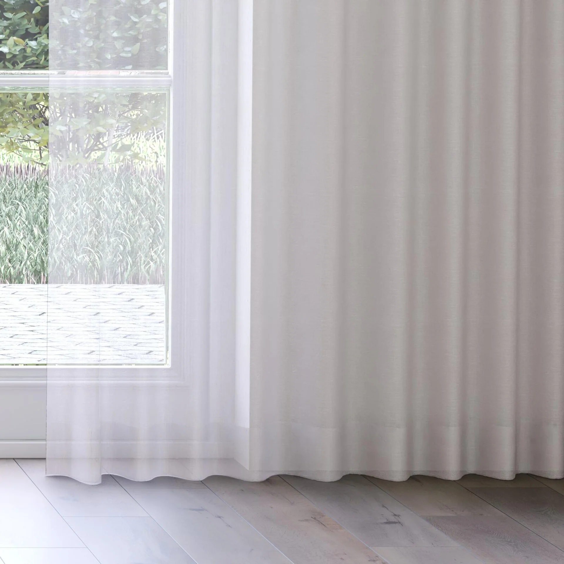 Bottom view of Cavalier Cloud, on curtain rail