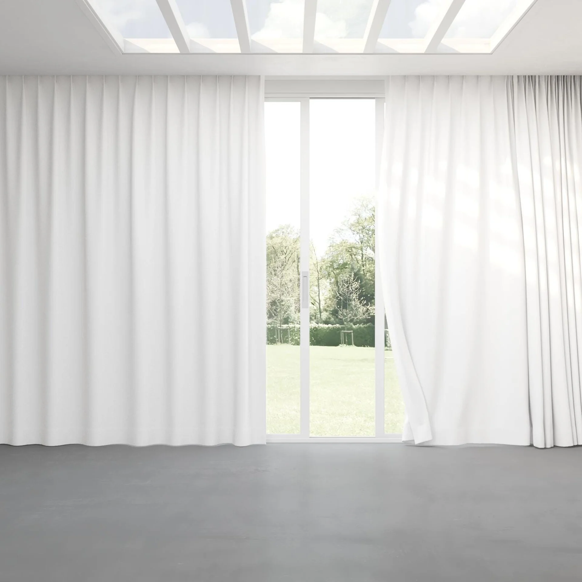 Full view of Artemis Marble, pinch pleat