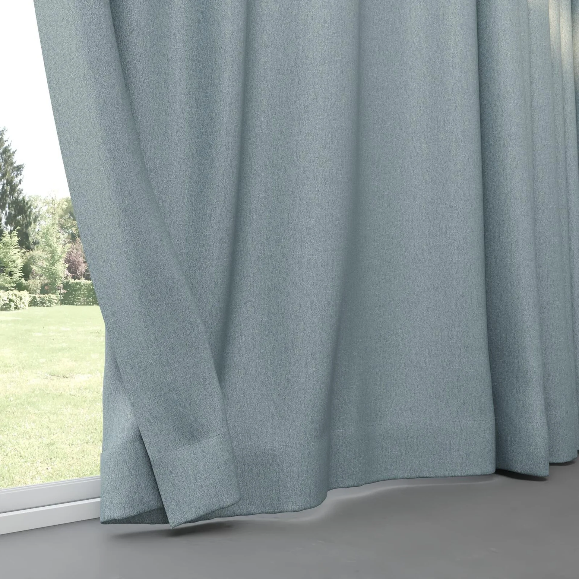 Bottom view of Re-New Azure, pinch pleat