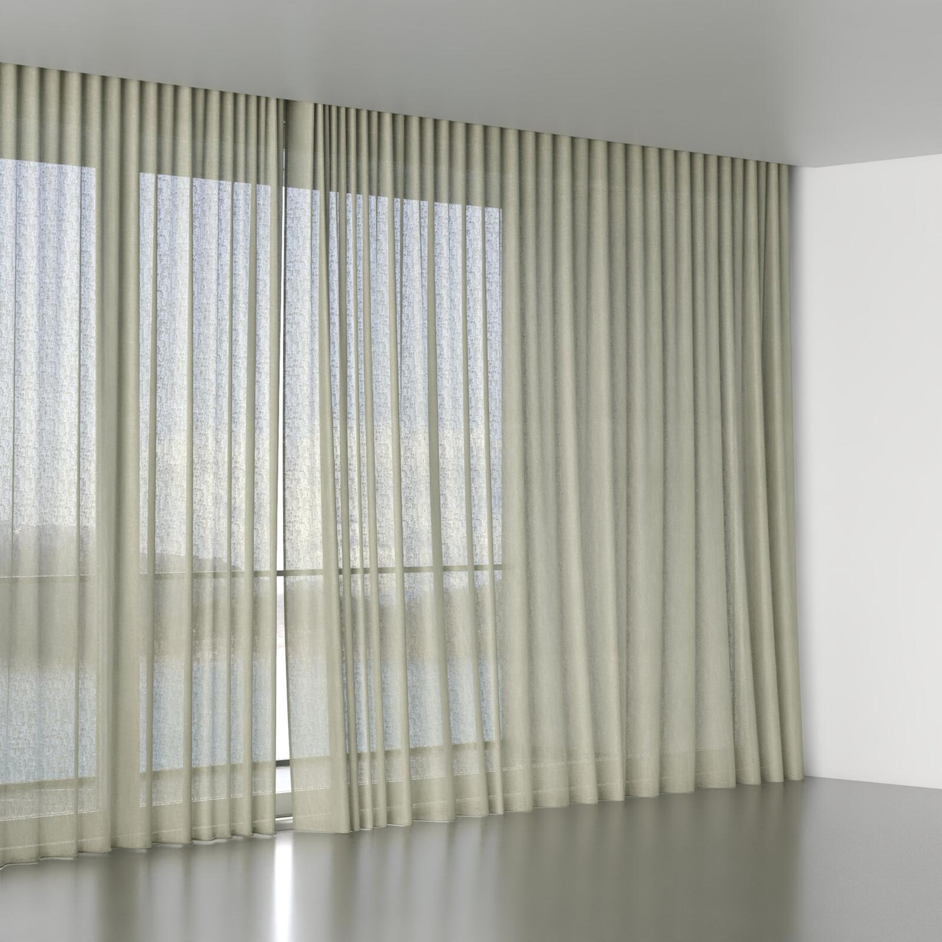 Full view of Lucidity Spearmint, wave pleat