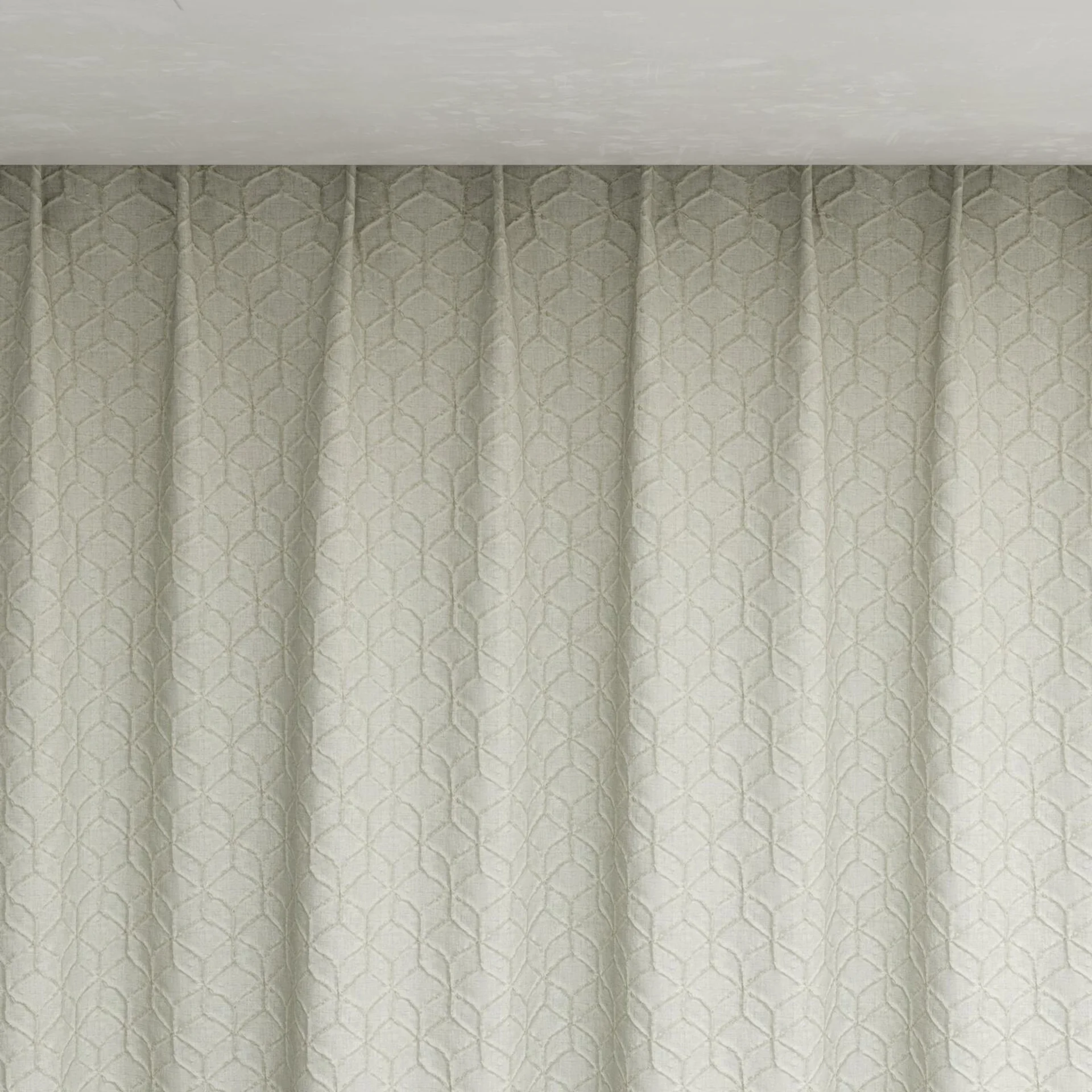 Top view of Momentous Cream, pinch pleat