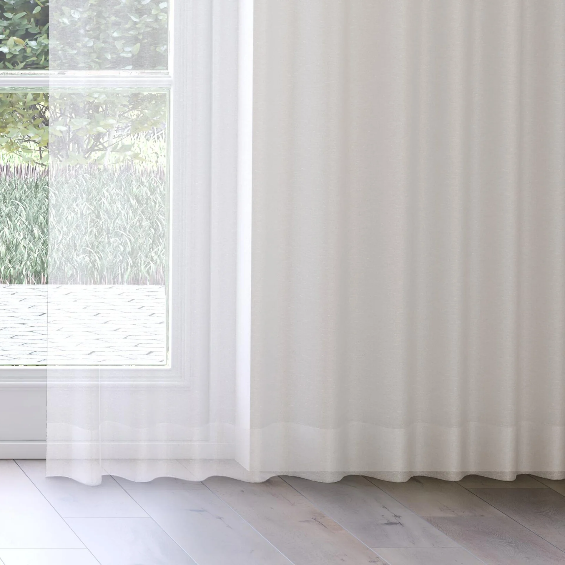 Bottom view of Sencha Sandstone, on curtain rail