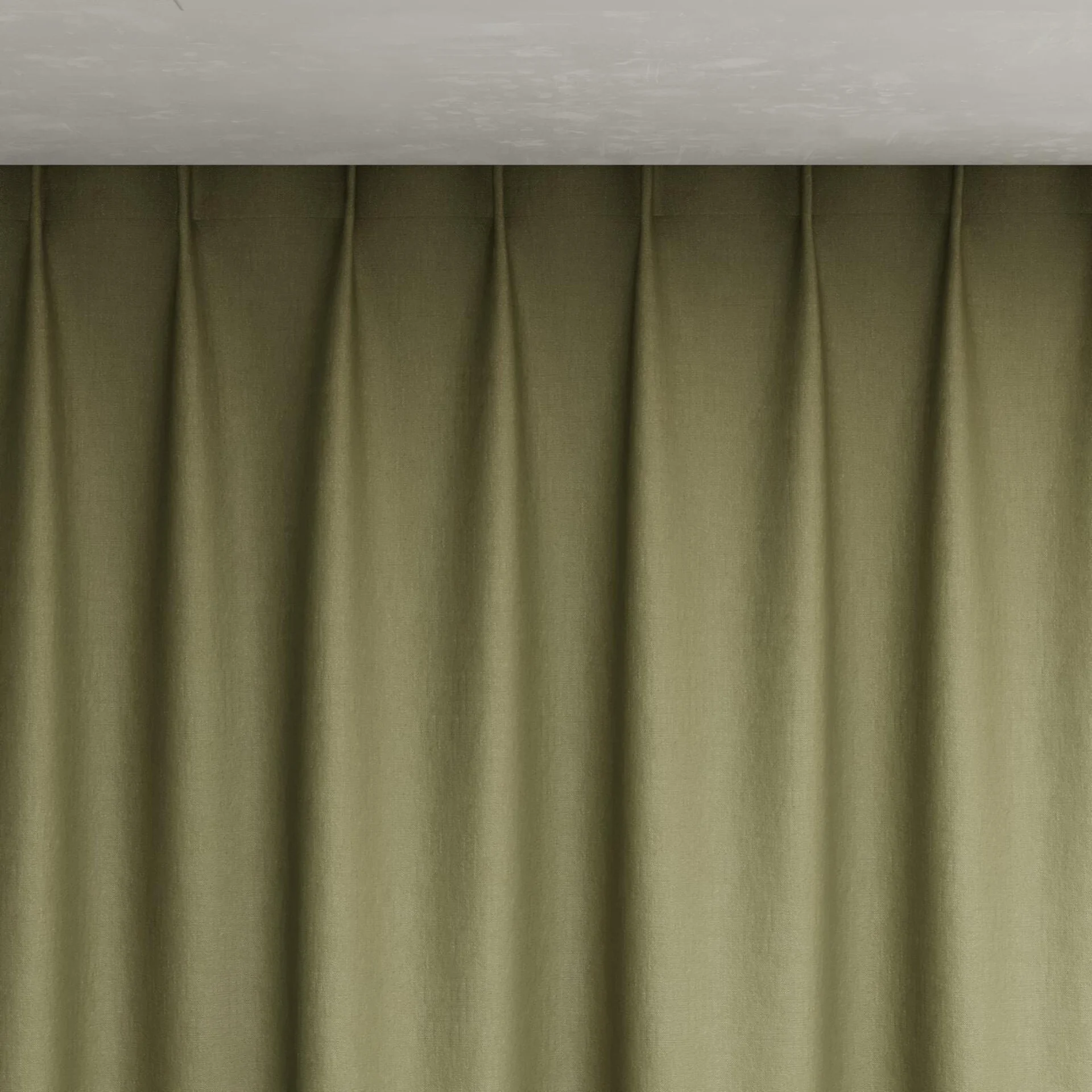 Top view of Eternal Eucalyptus, pinch pleat
