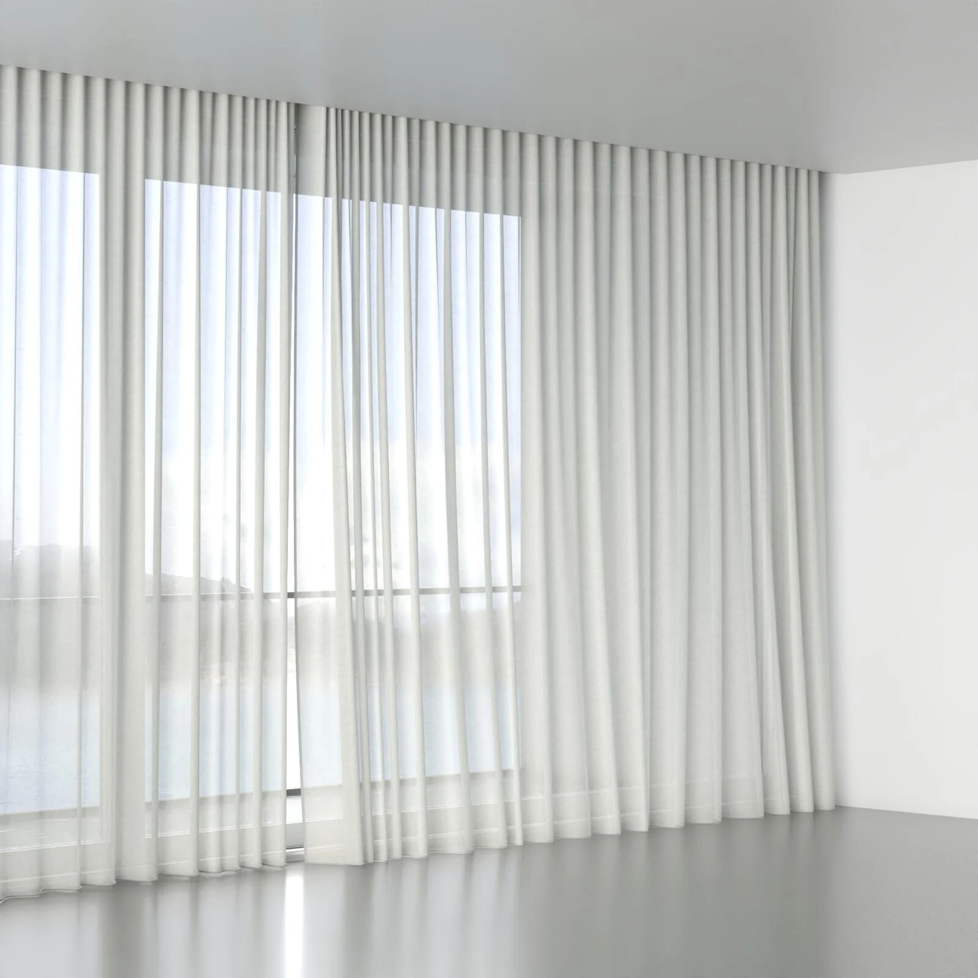 Full view of Flo II Oyster, wave pleat