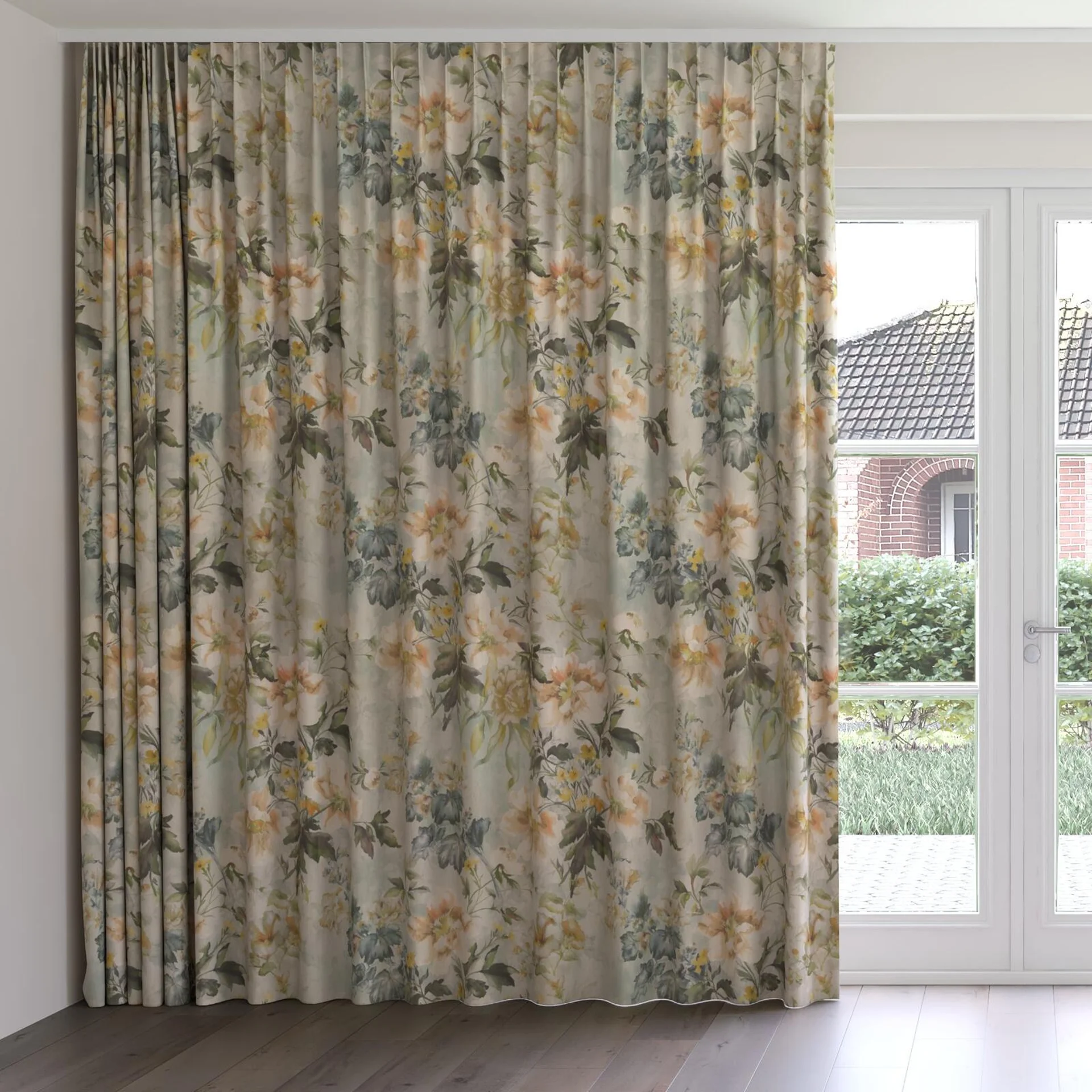 Front view of Leila Nectar, on curtain rail