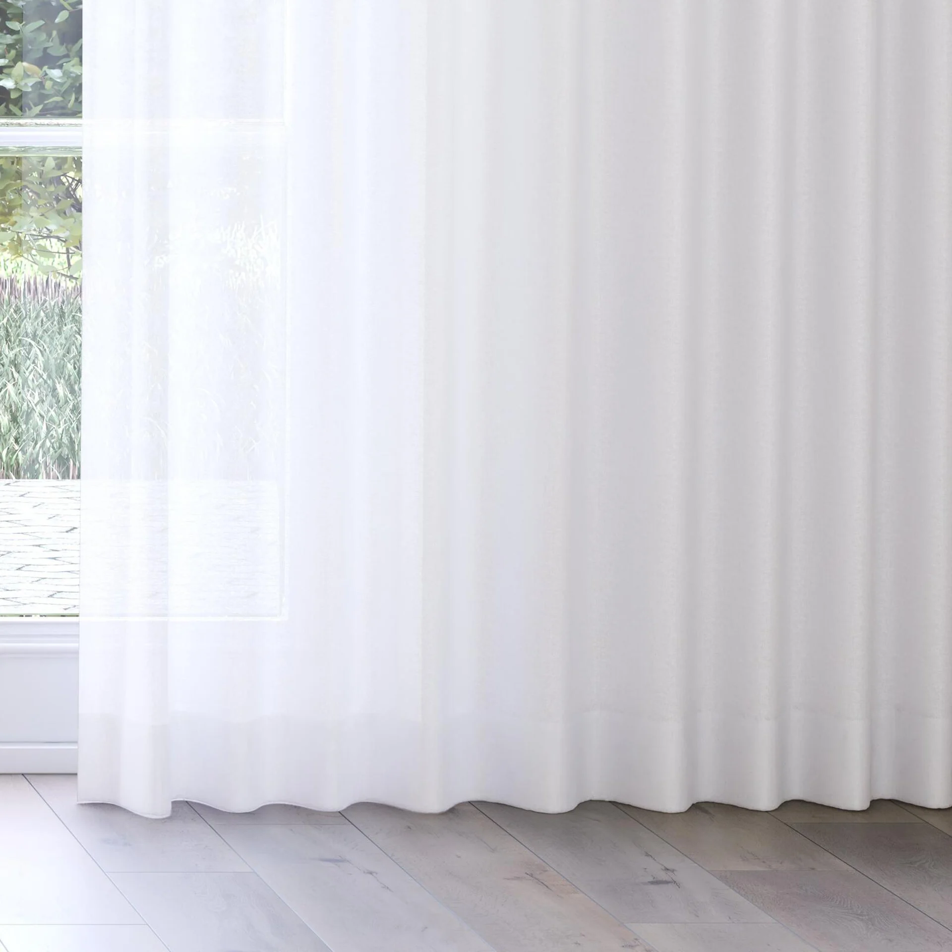 Bottom view of Kanji Salt, on curtain rail