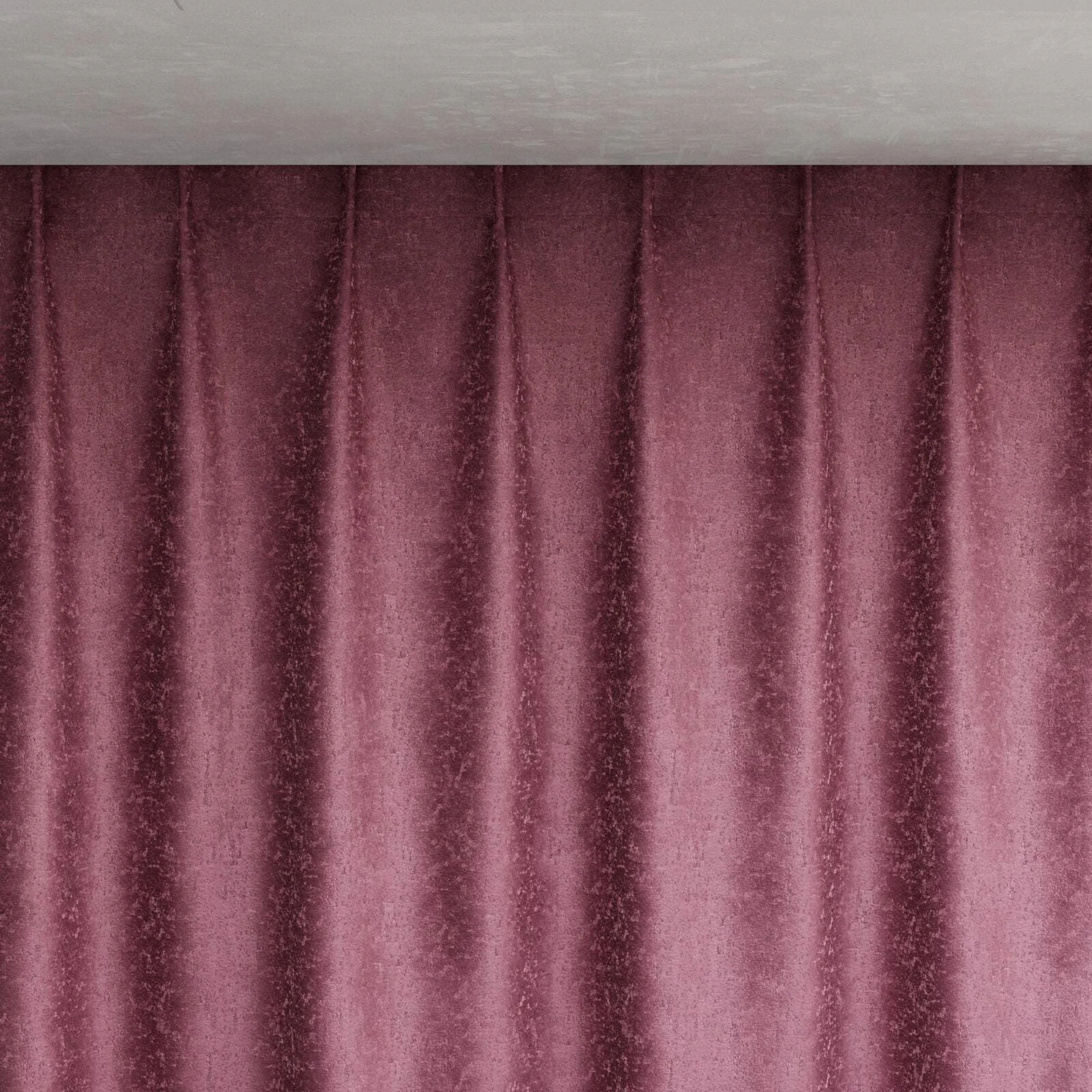 Top view of Brigadier Plum, pinch pleat