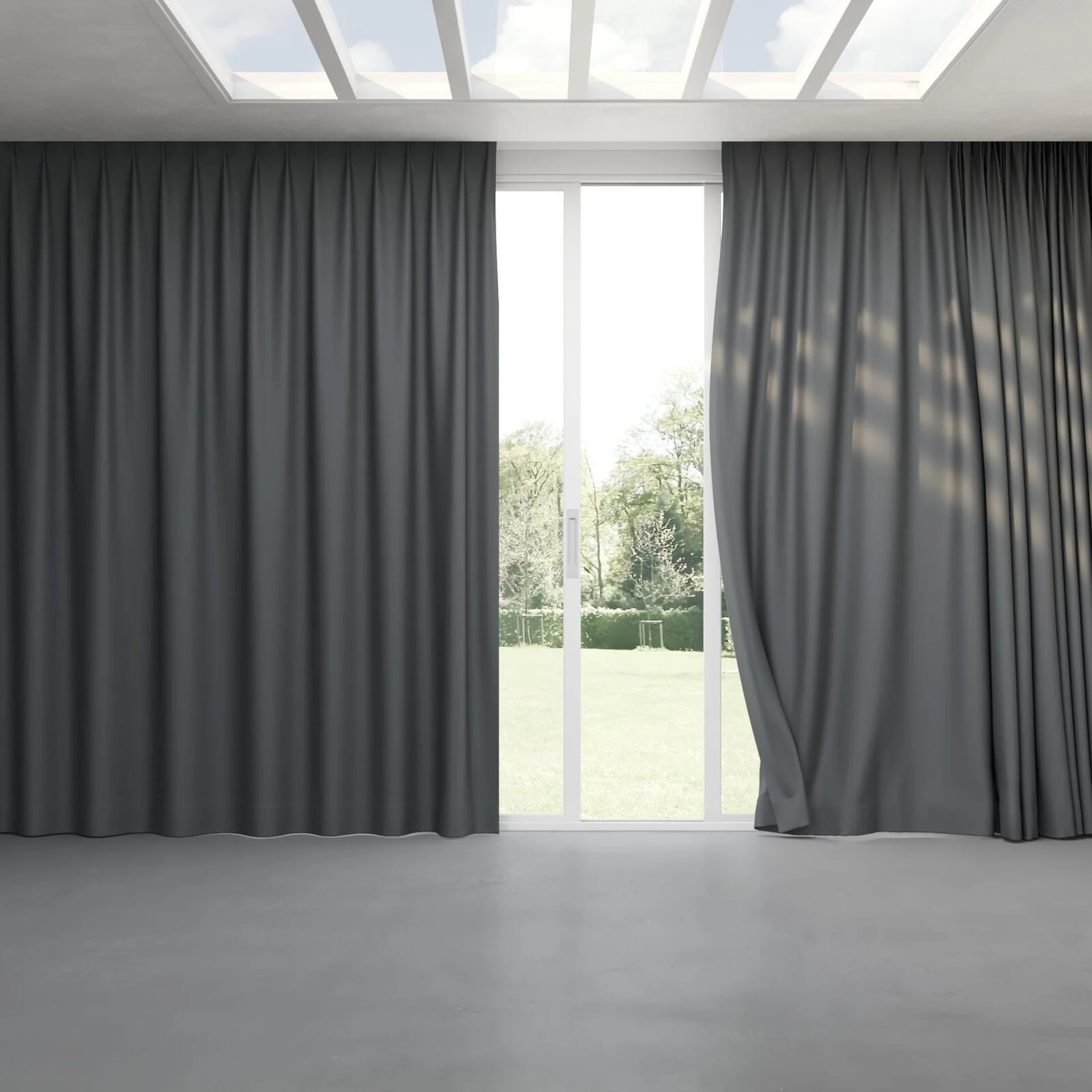 Full view of Infinite River Stone, pinch pleat