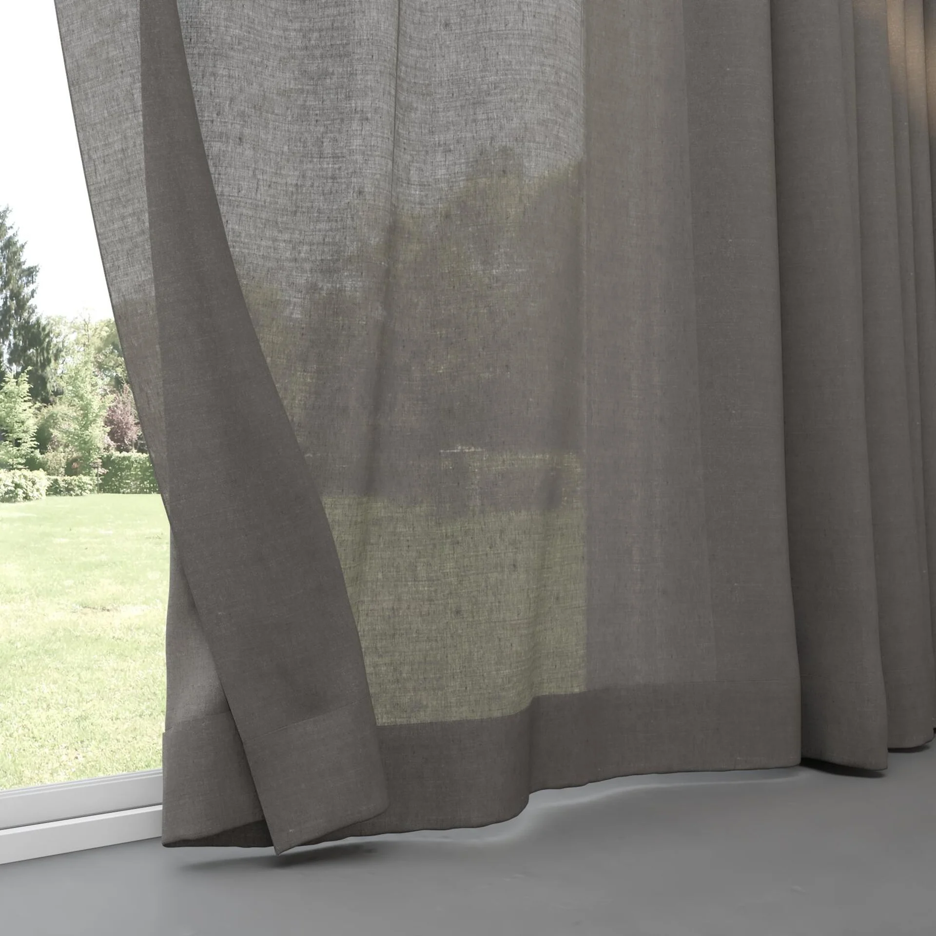 Bottom view of Balance Shadow, pinch pleat