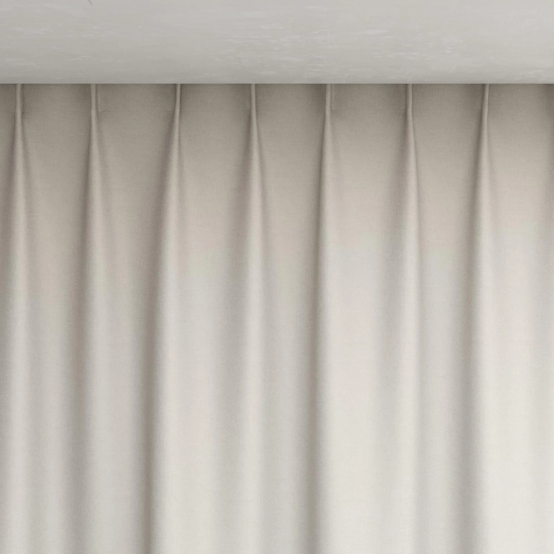 Top view of Eclipse Blackout Oyster, pinch pleat
