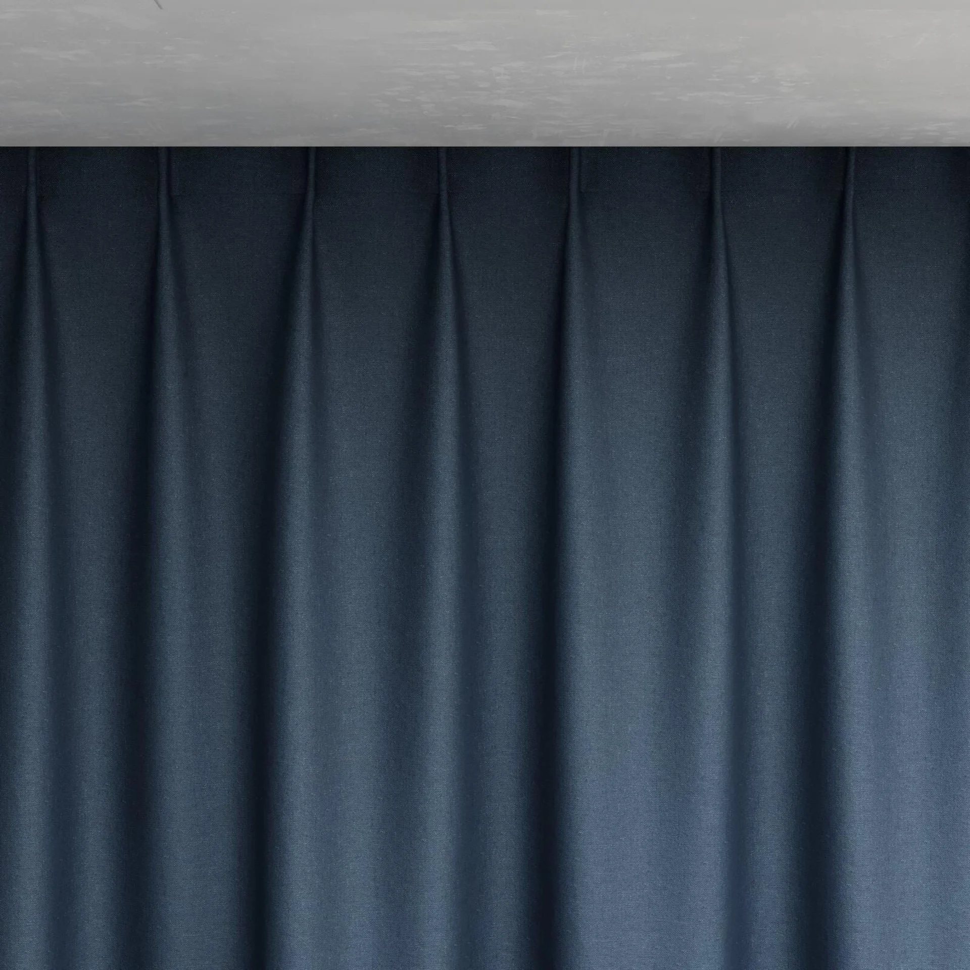 Top view of Infinite Ming Blue, pinch pleat