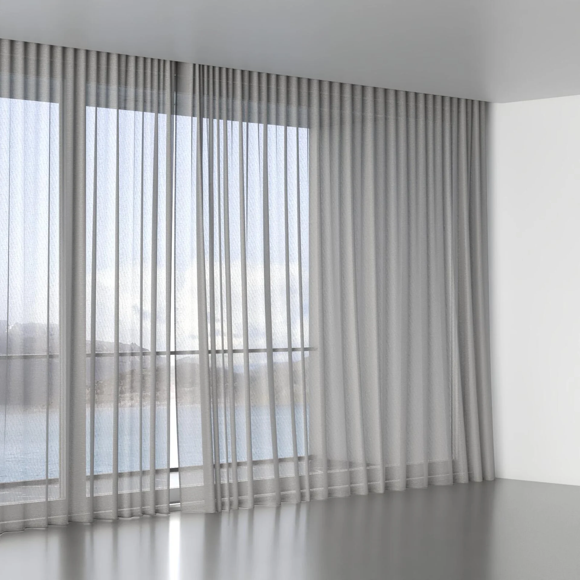 Full view of Alcova Iron, wave pleat