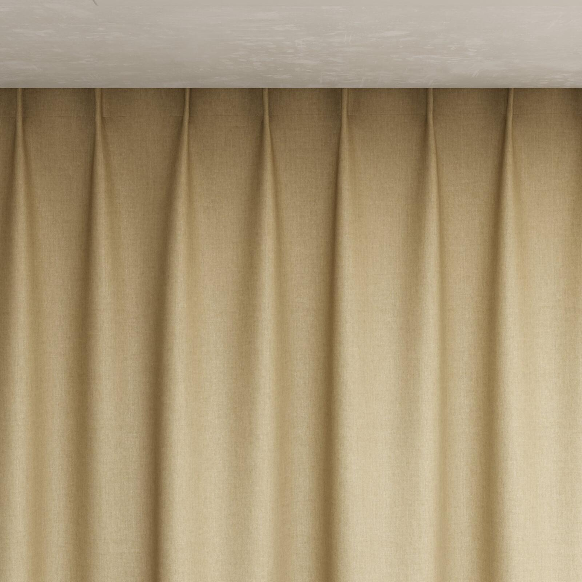 Top view of Cushy Camel, pinch pleat