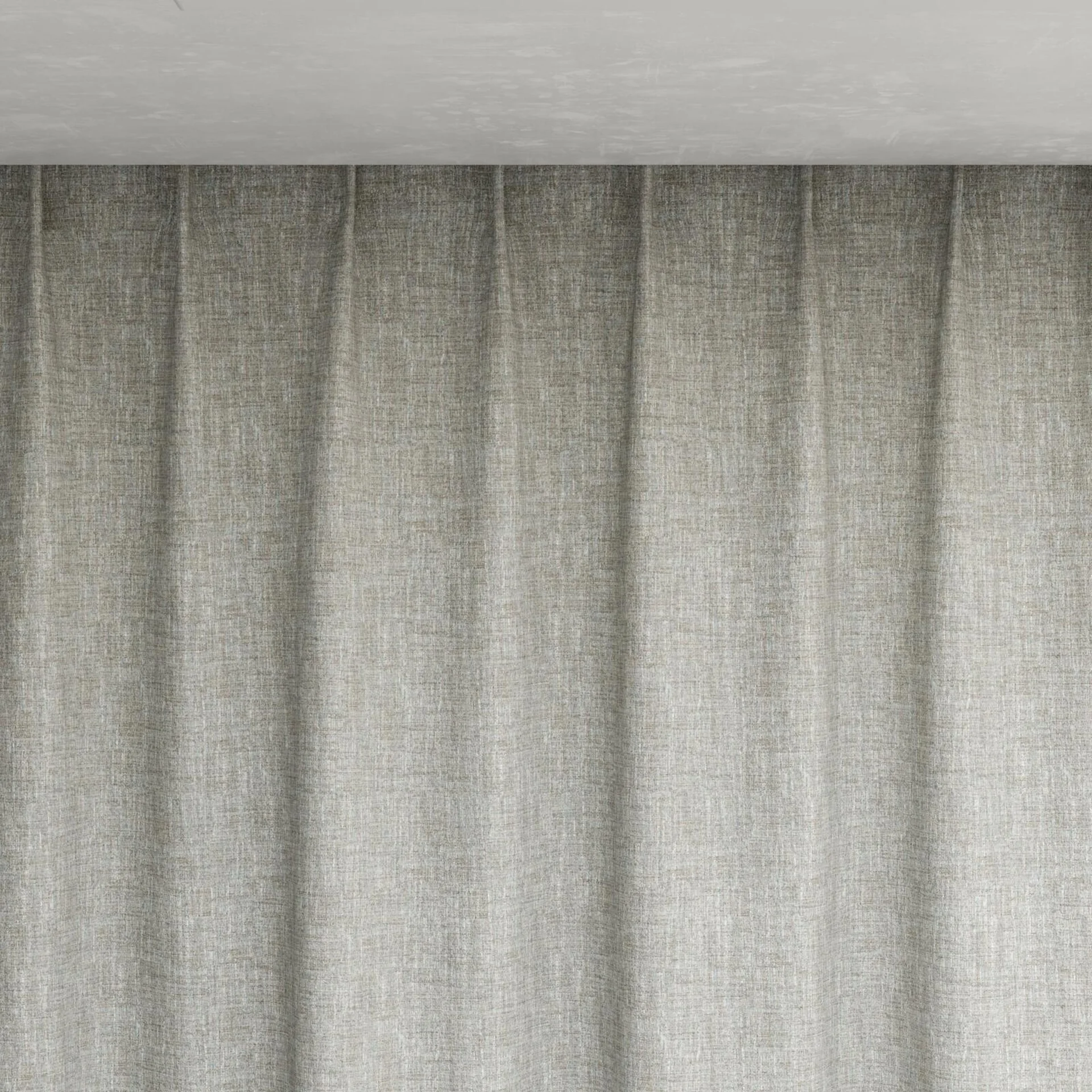 Top view of Dryland Silver, pinch pleat