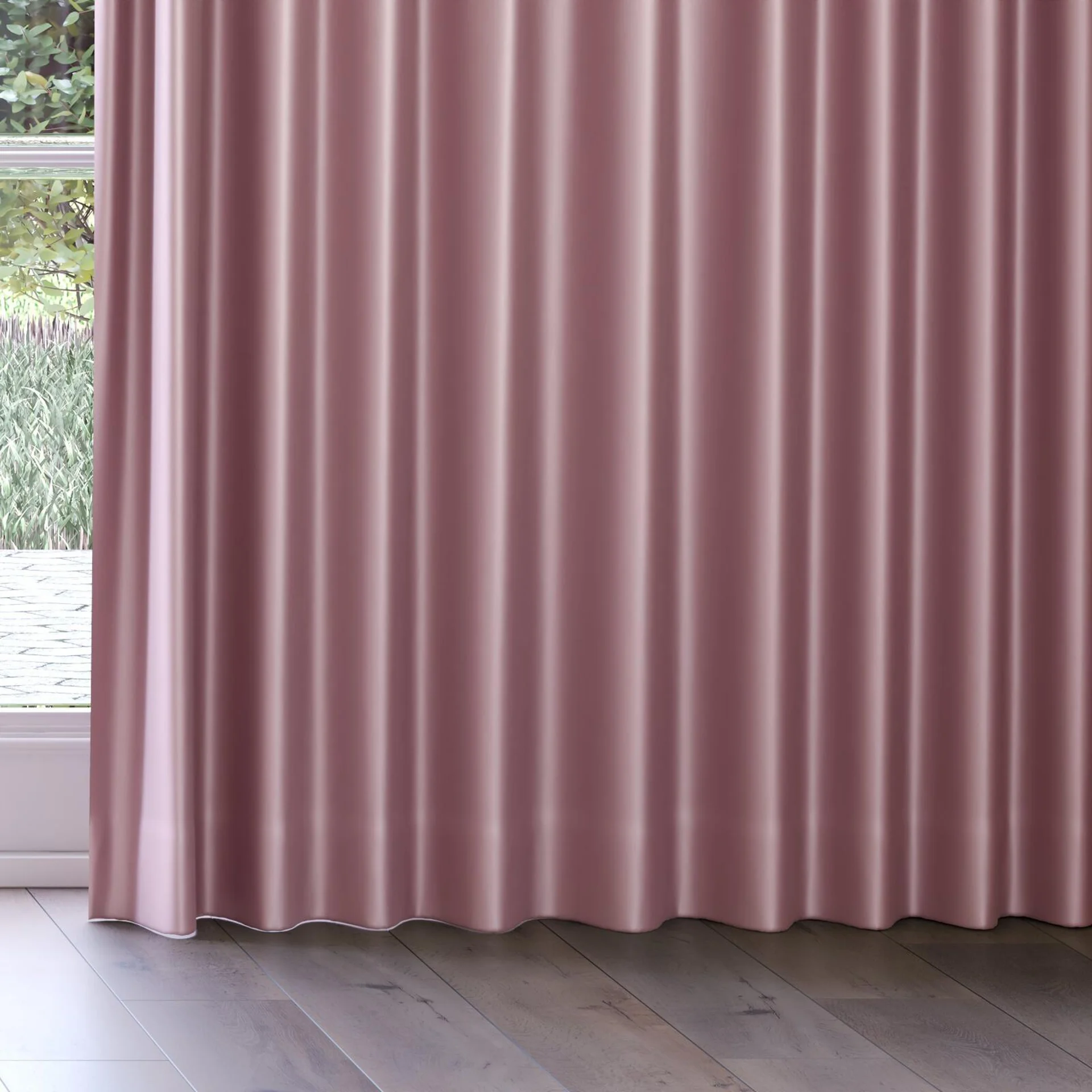 Bottom view of Moonbeam Orchid, on curtain rail