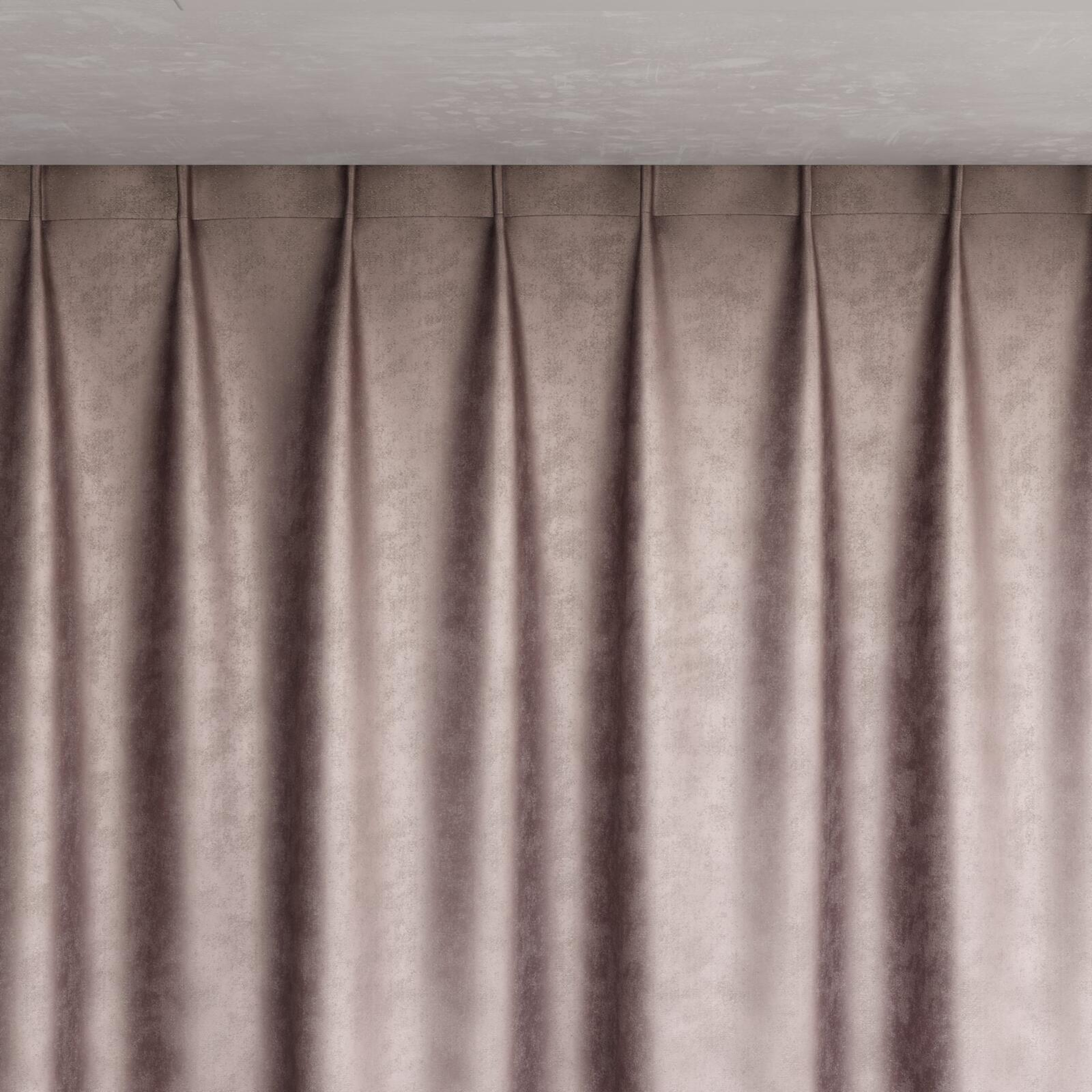 Top view of Fizz Heather, pinch pleat
