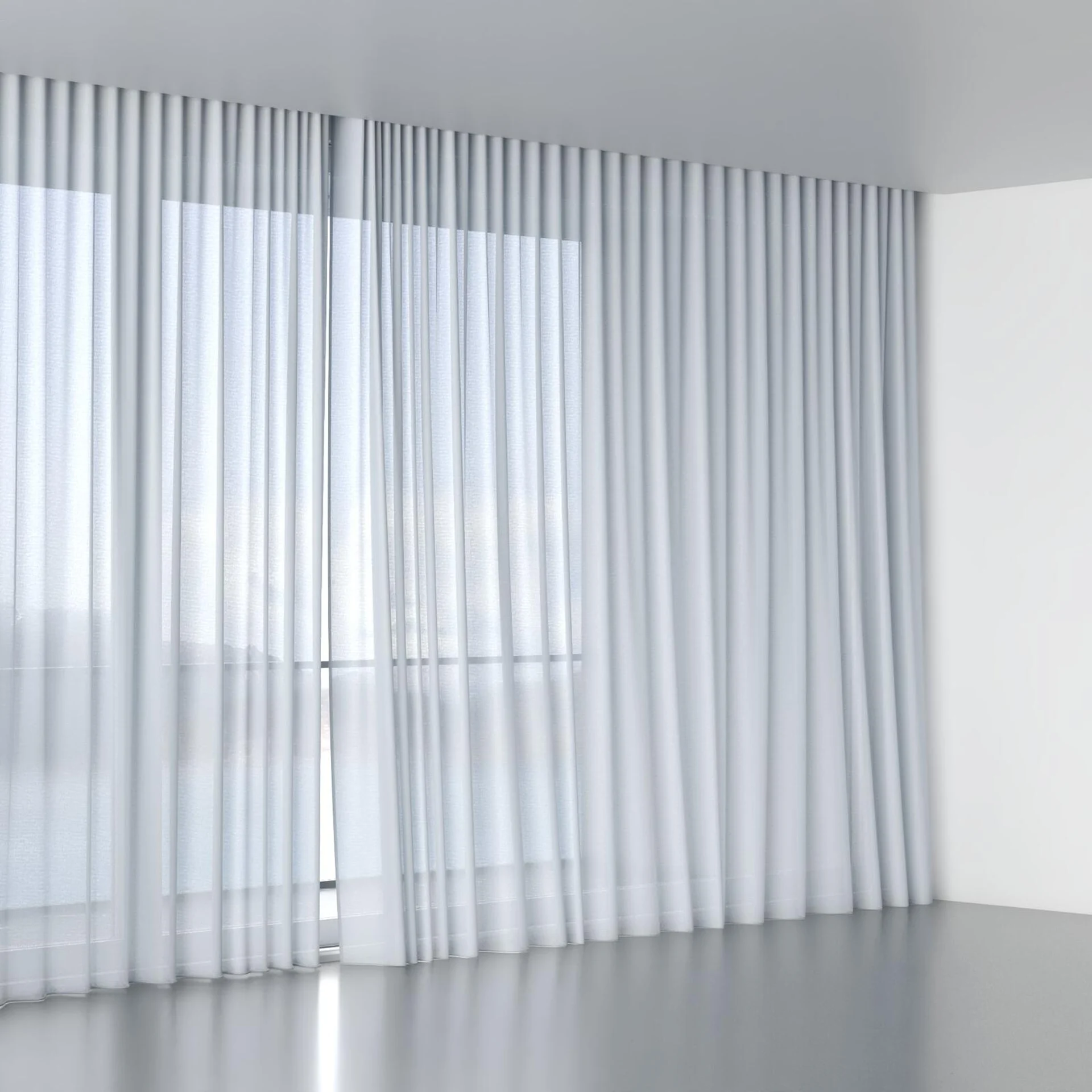 Full view of Sunlight Mist, wave pleat