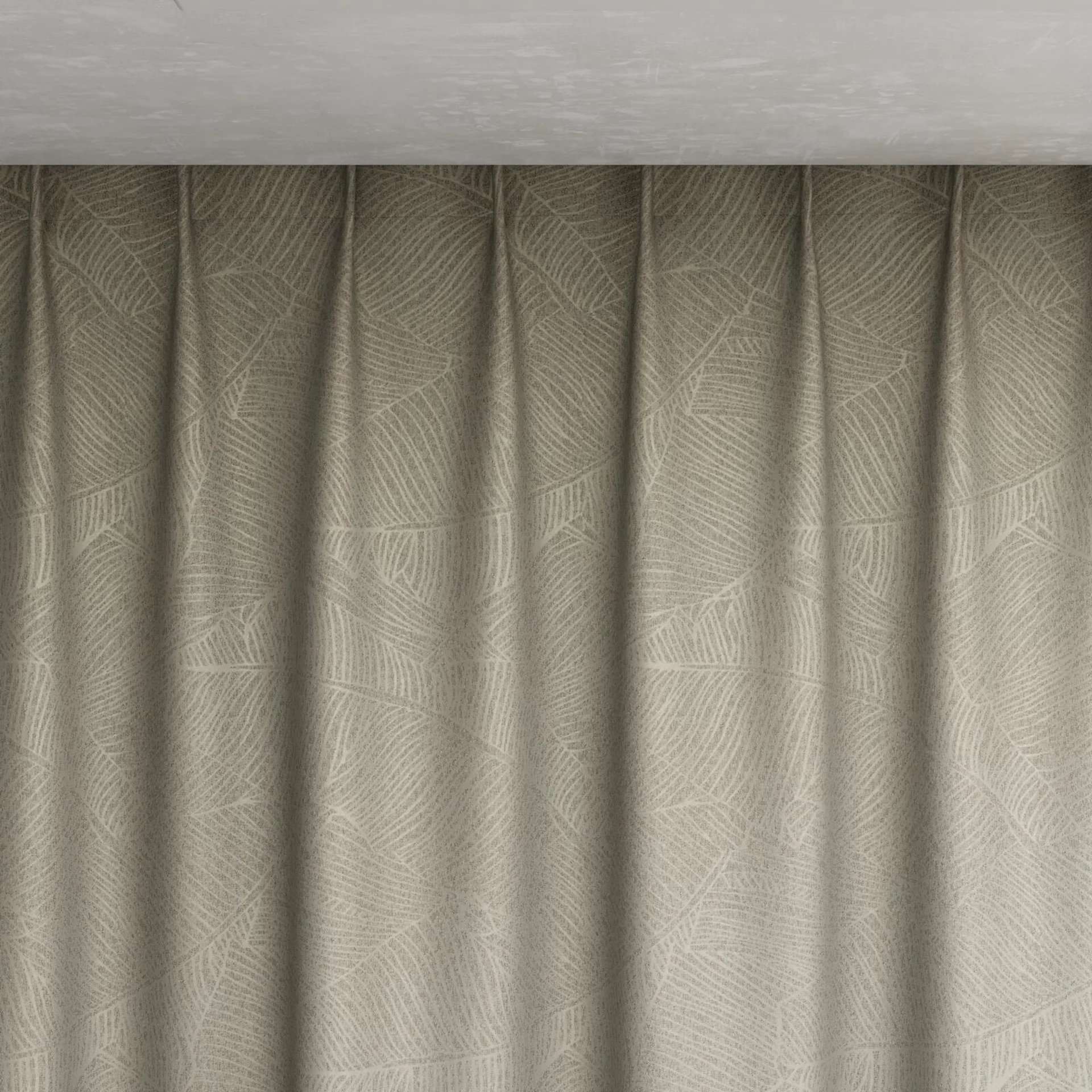 Top view of Umbra Fossil, pinch pleat