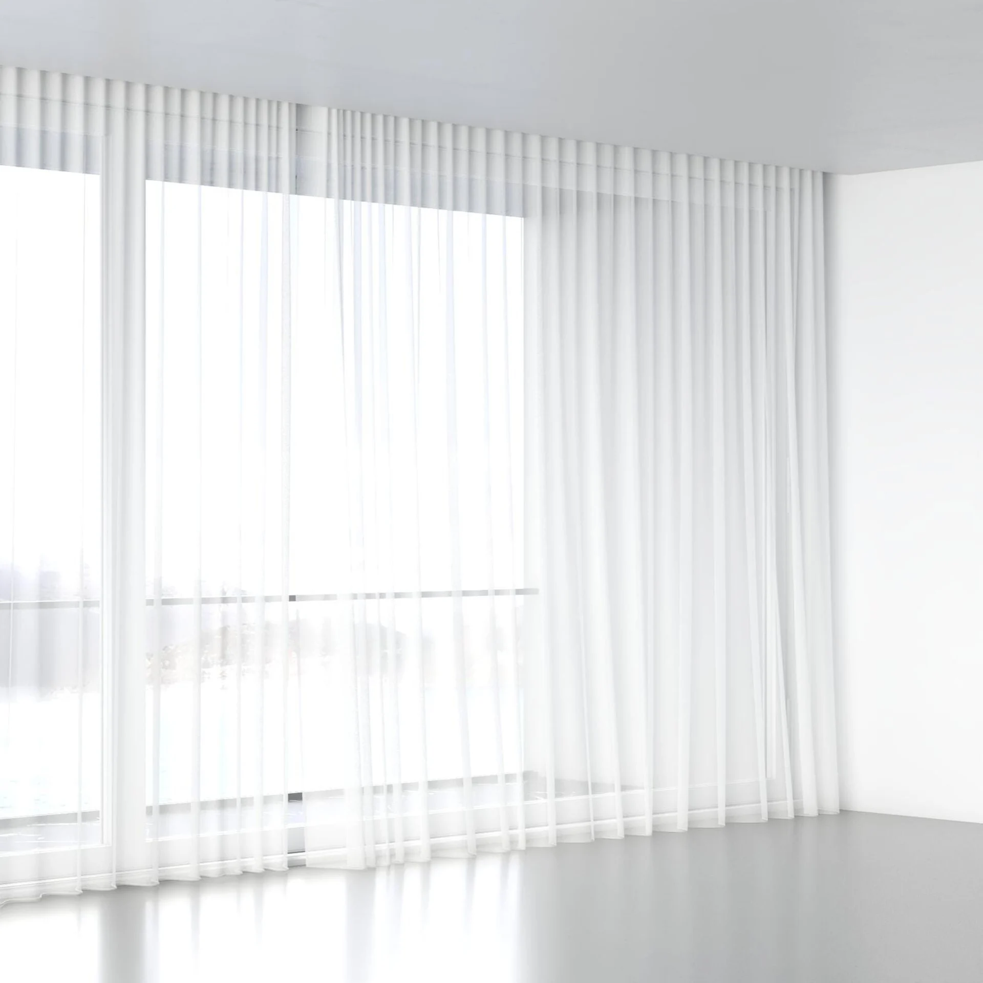Full view of Zine Ivory, wave pleat