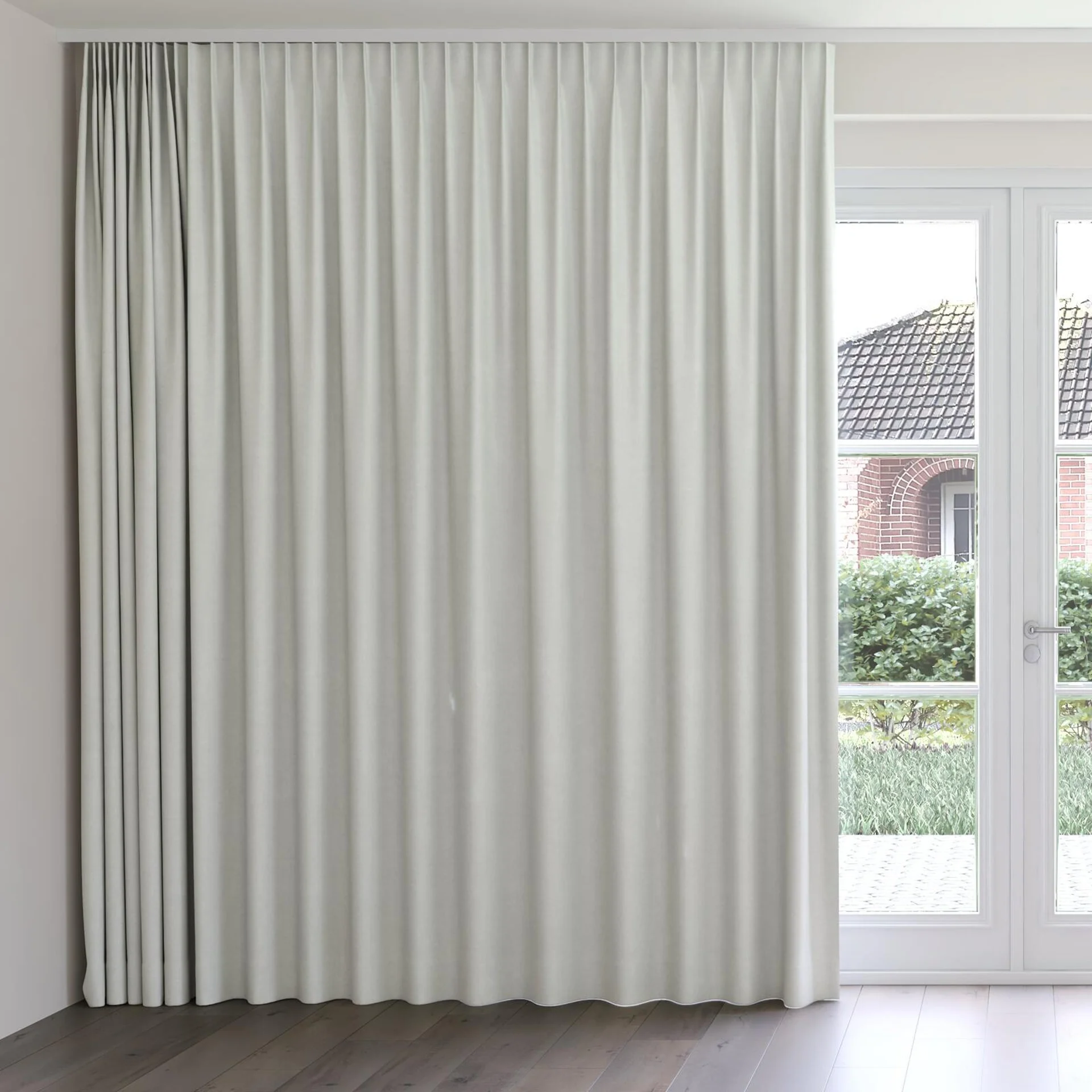 Front view of Peak Cloud, on curtain rail
