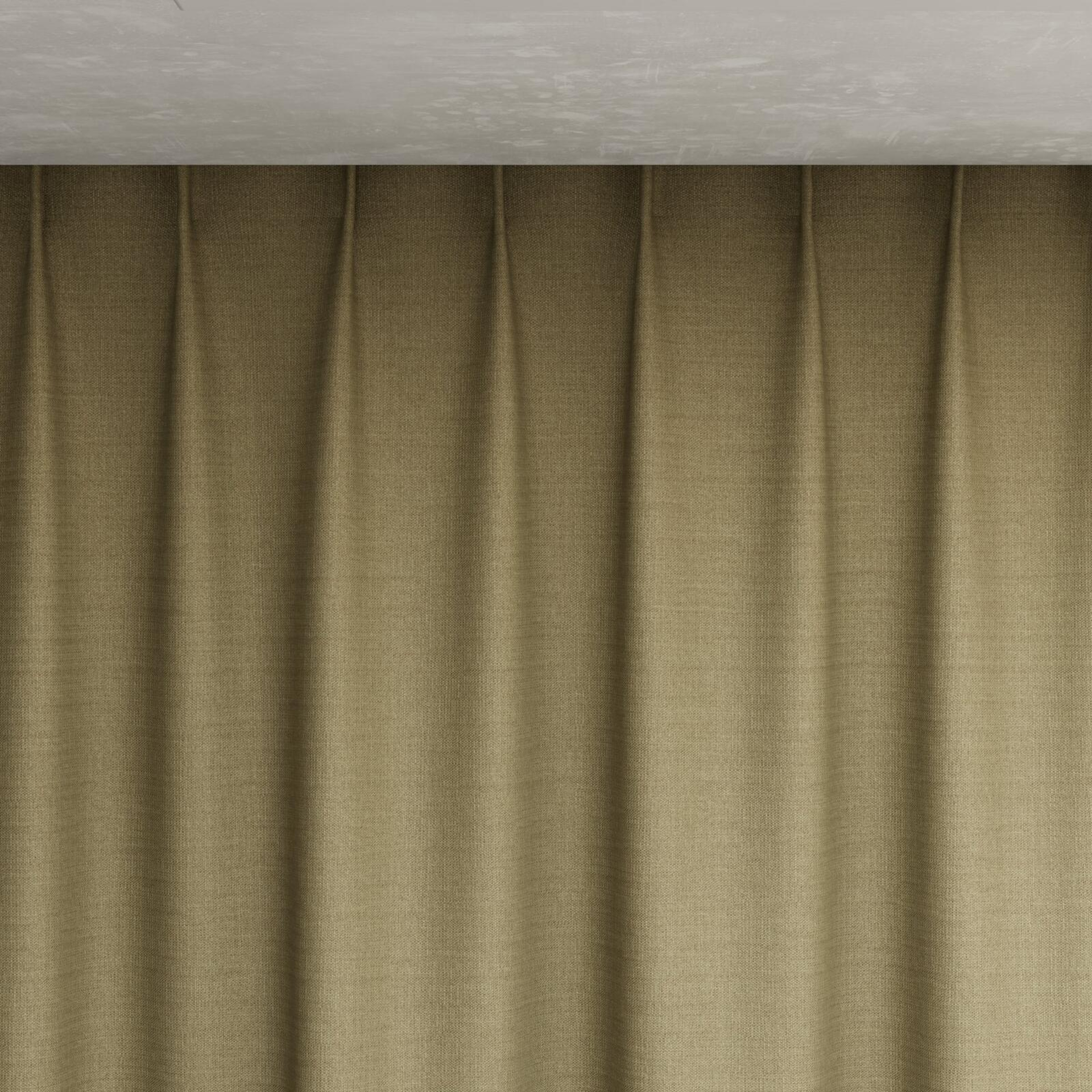 Top view of Linex Taupe, pinch pleat