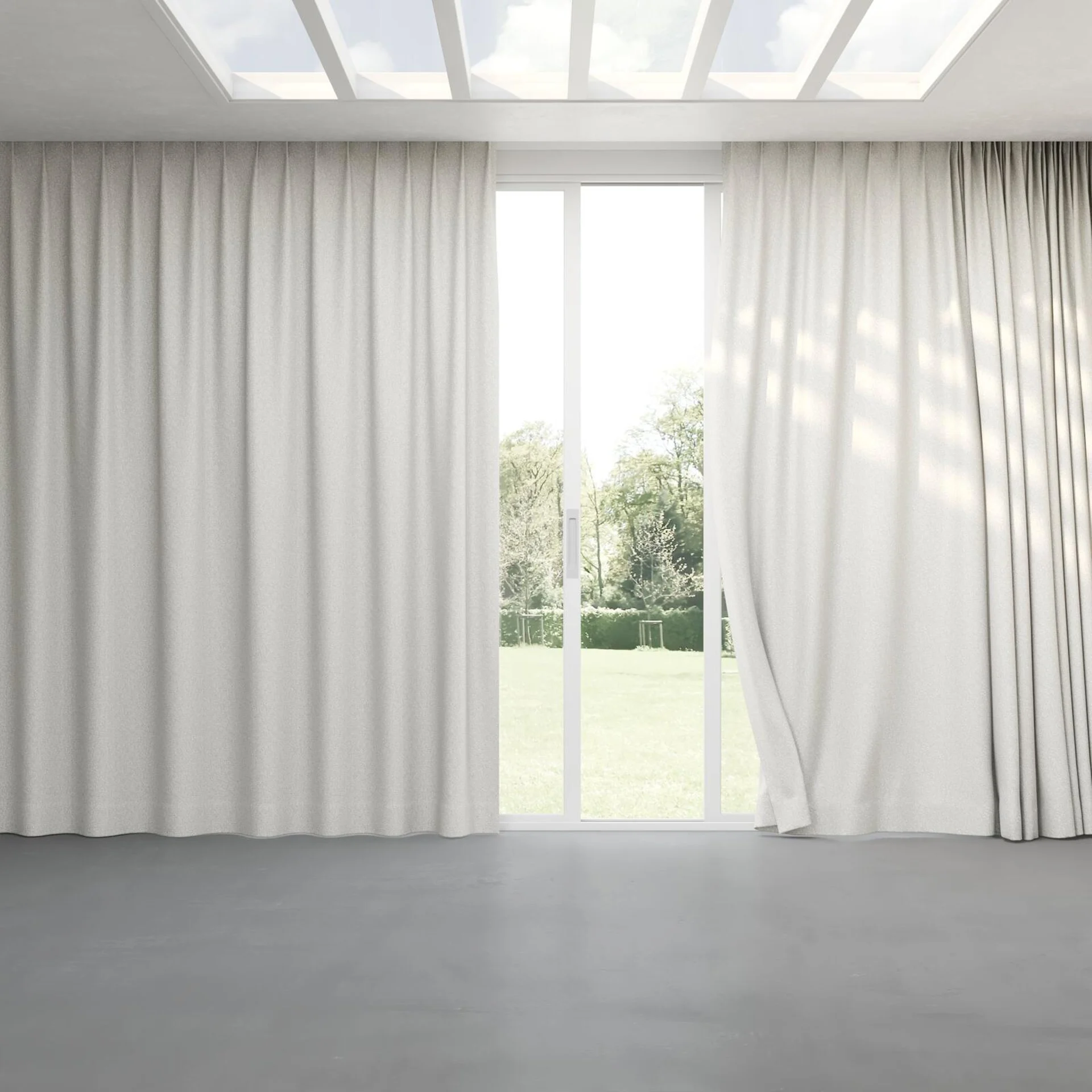 Full view of Sabik Pebble, pinch pleat