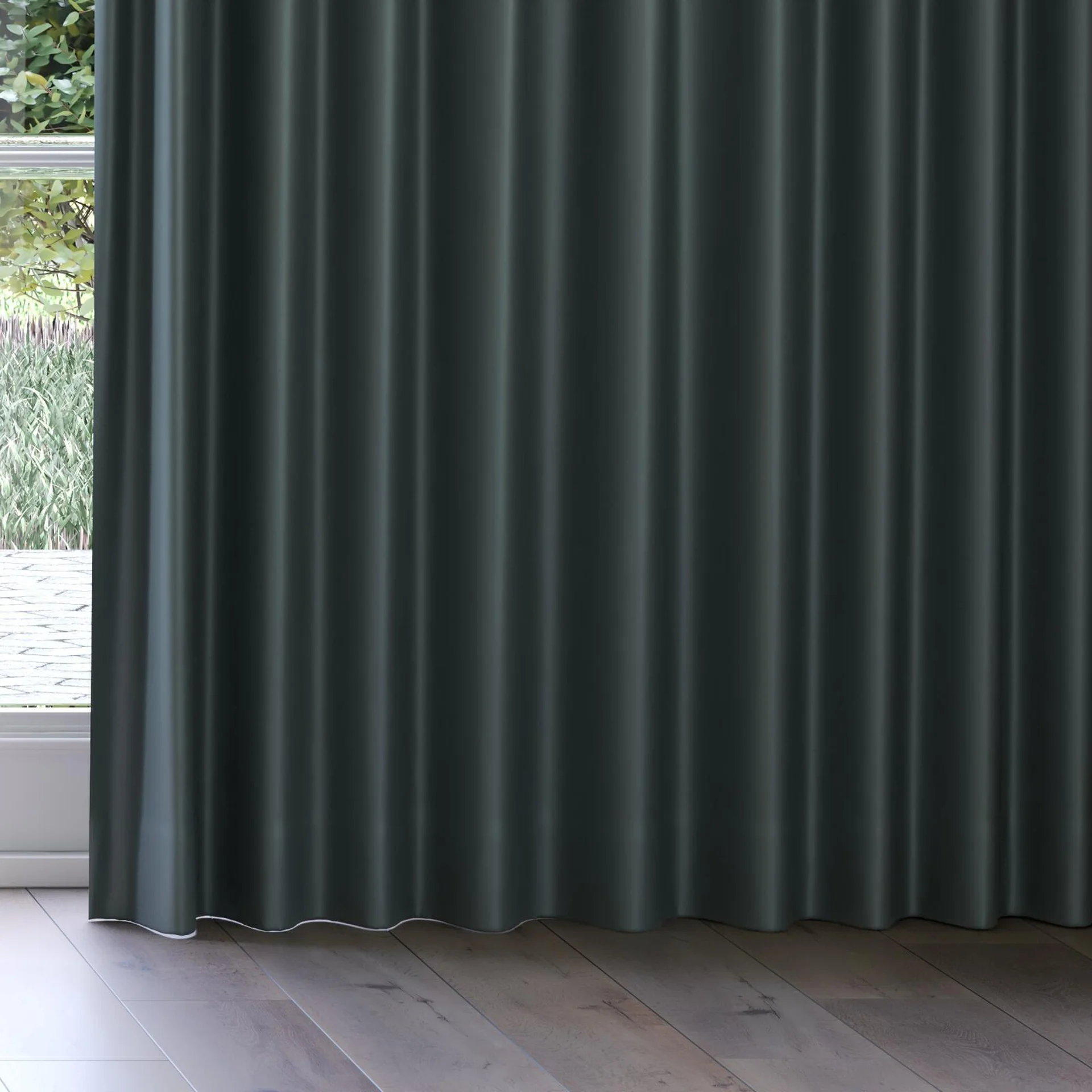 Bottom view of Sleek Beetle, on curtain rail